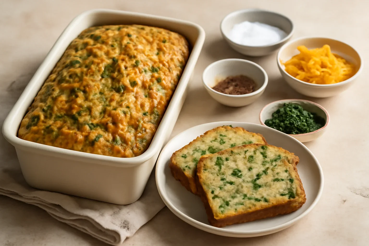Chec sarat cu spanac si cheddar