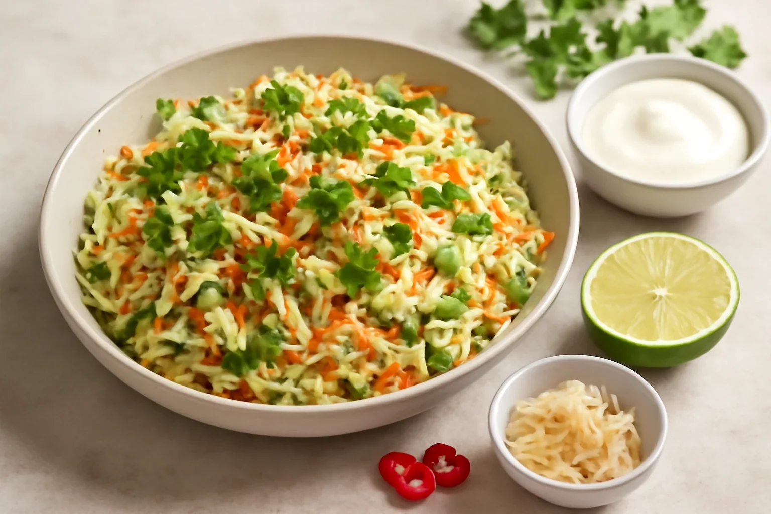 Salată coleslaw asiatică