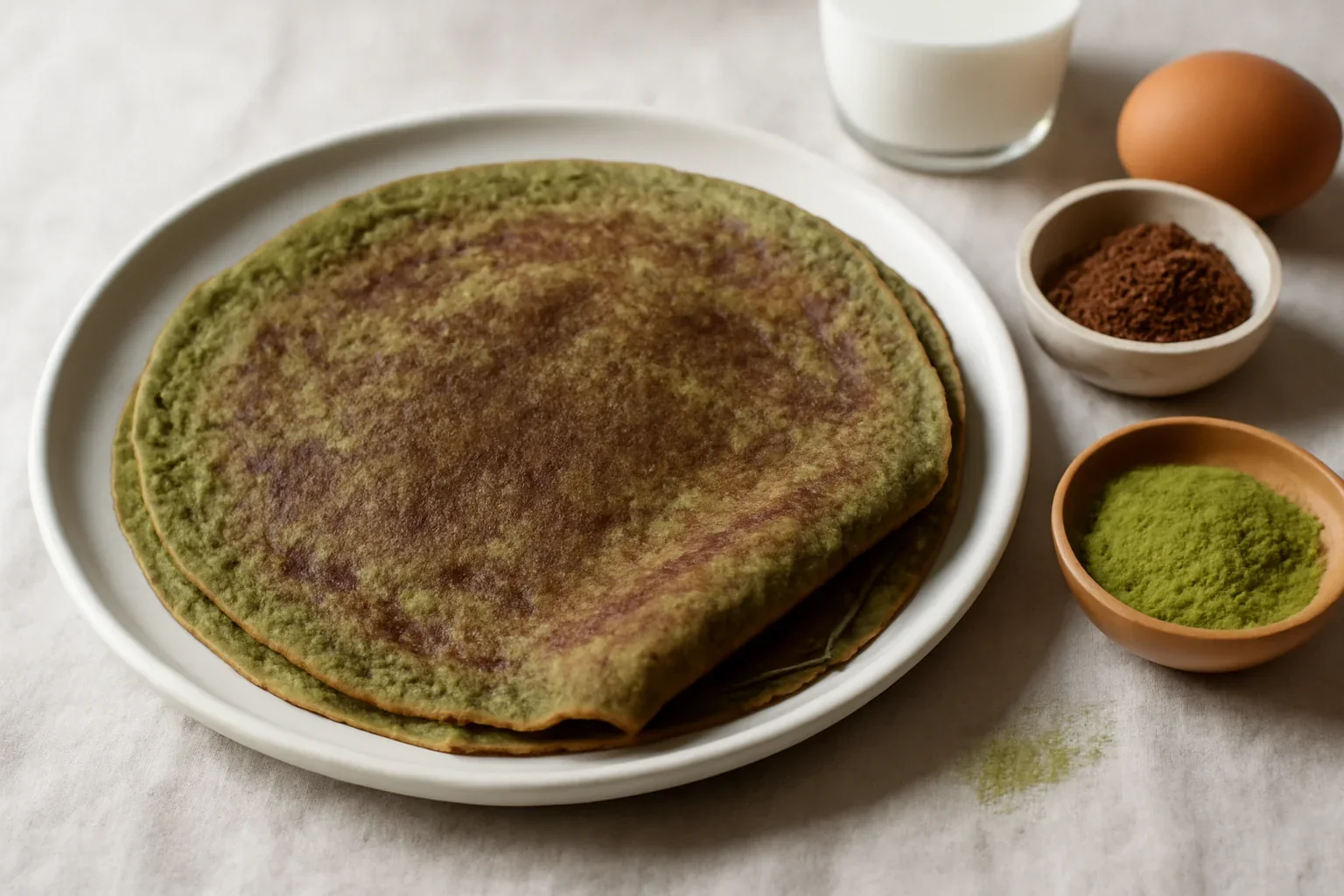 Clătite cu ceai matcha
