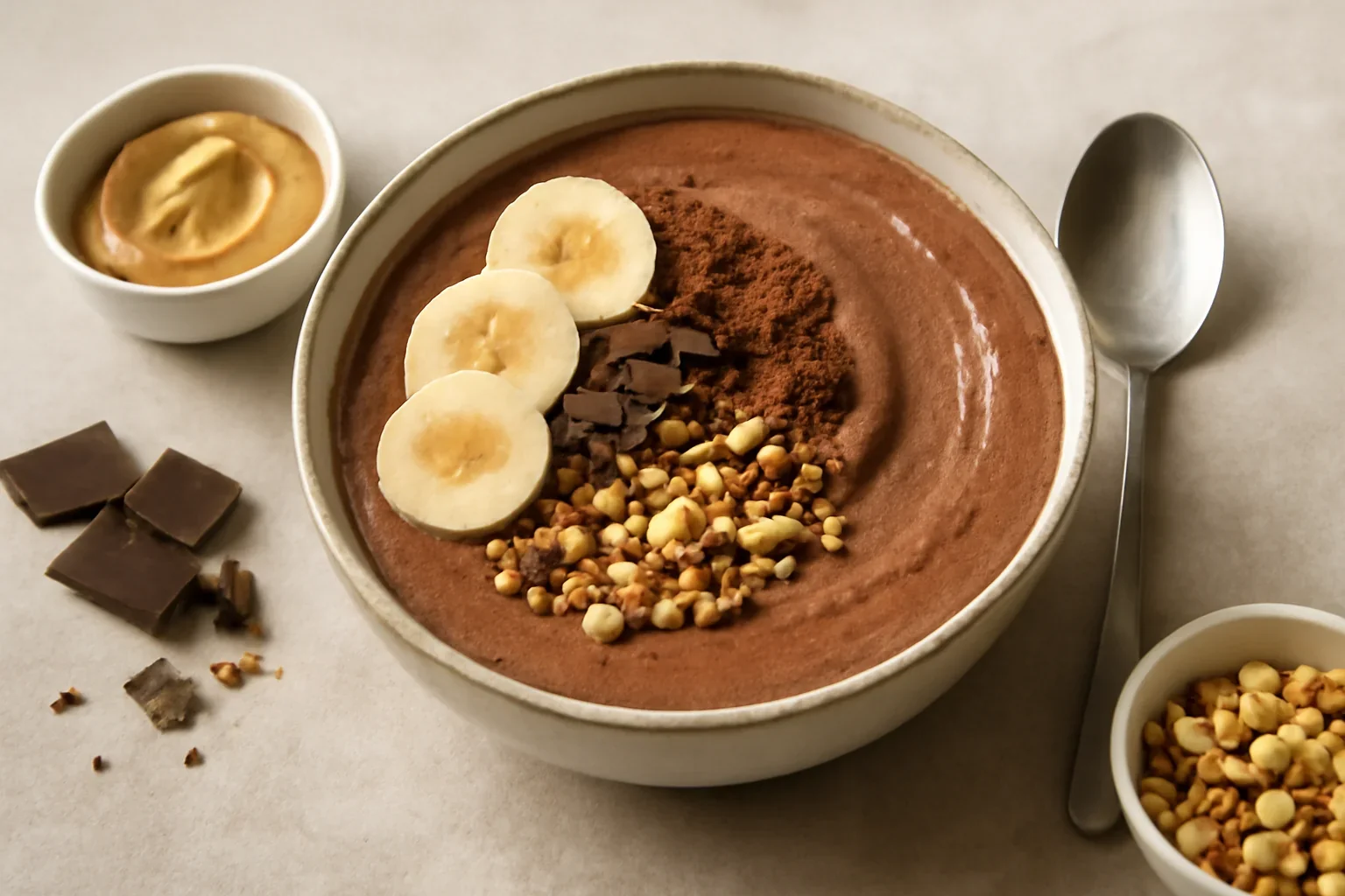 Banana vegan smoothie bowl