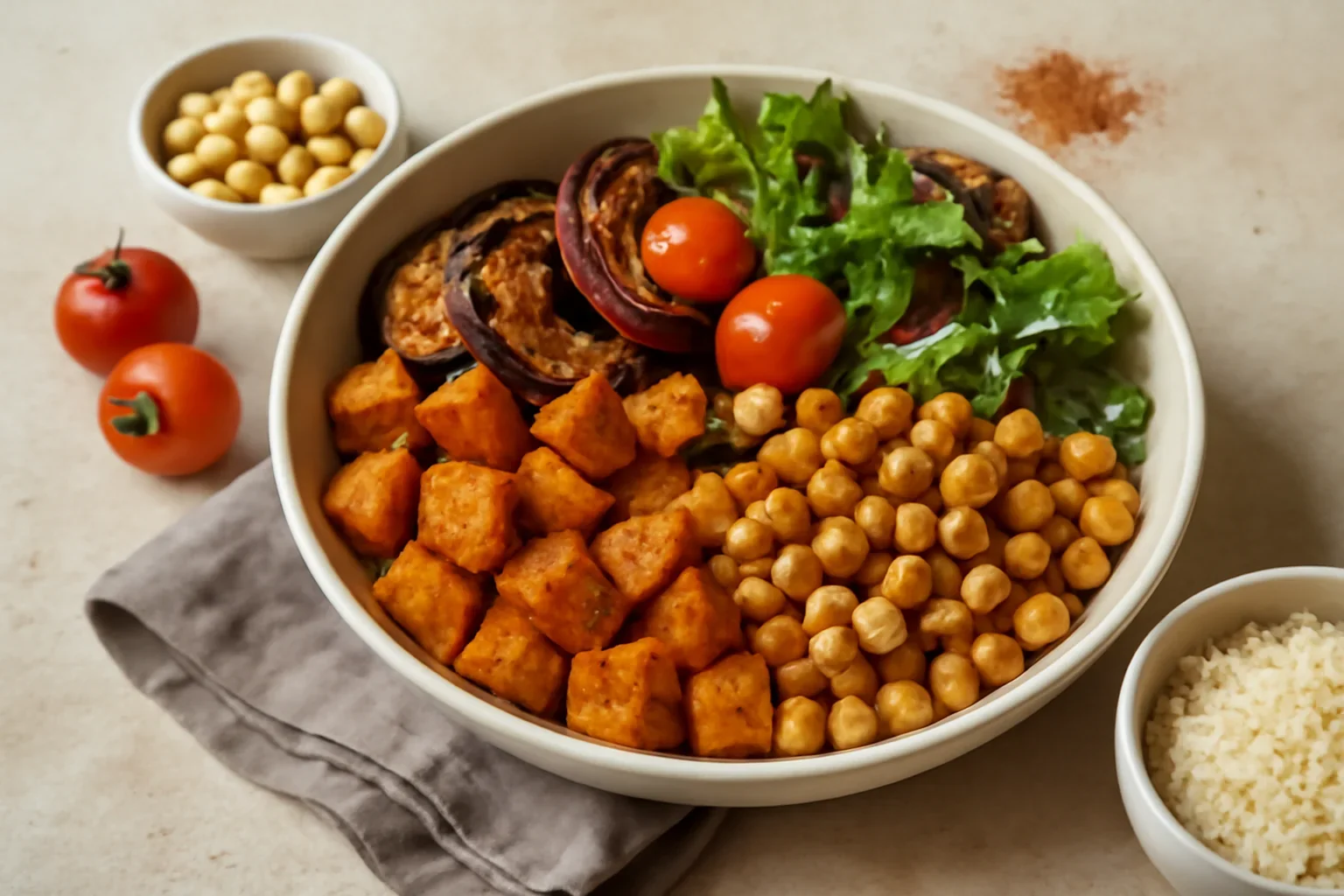 Bol vegan cu cartofi dulci si naut