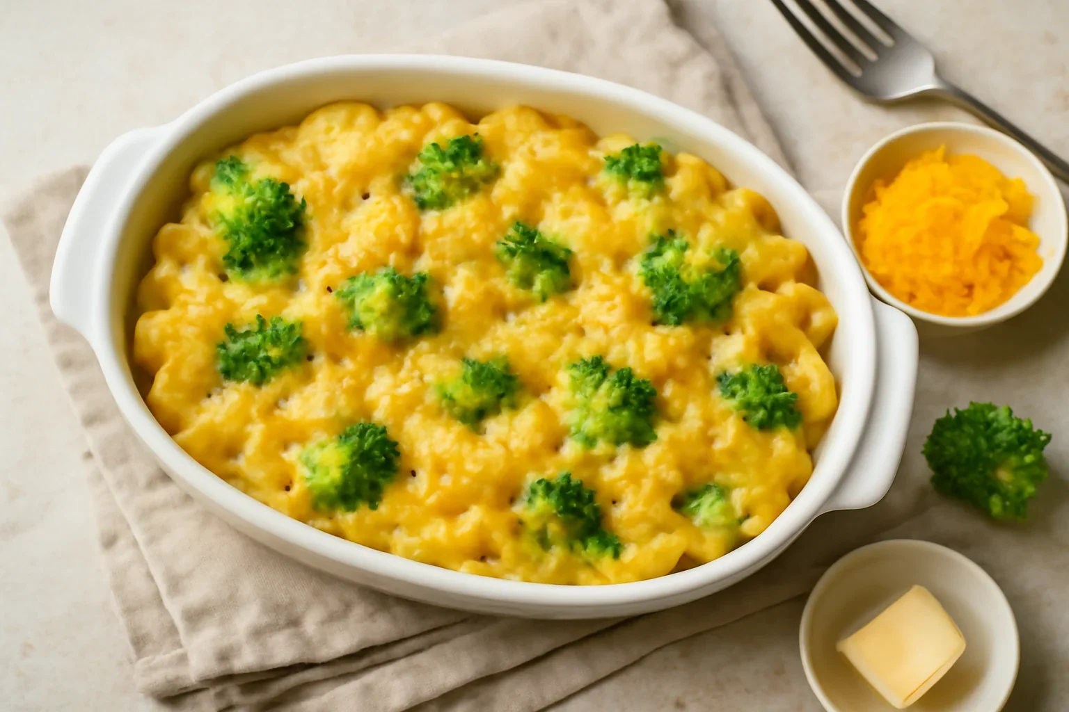 Macaroane cu brânză și broccoli