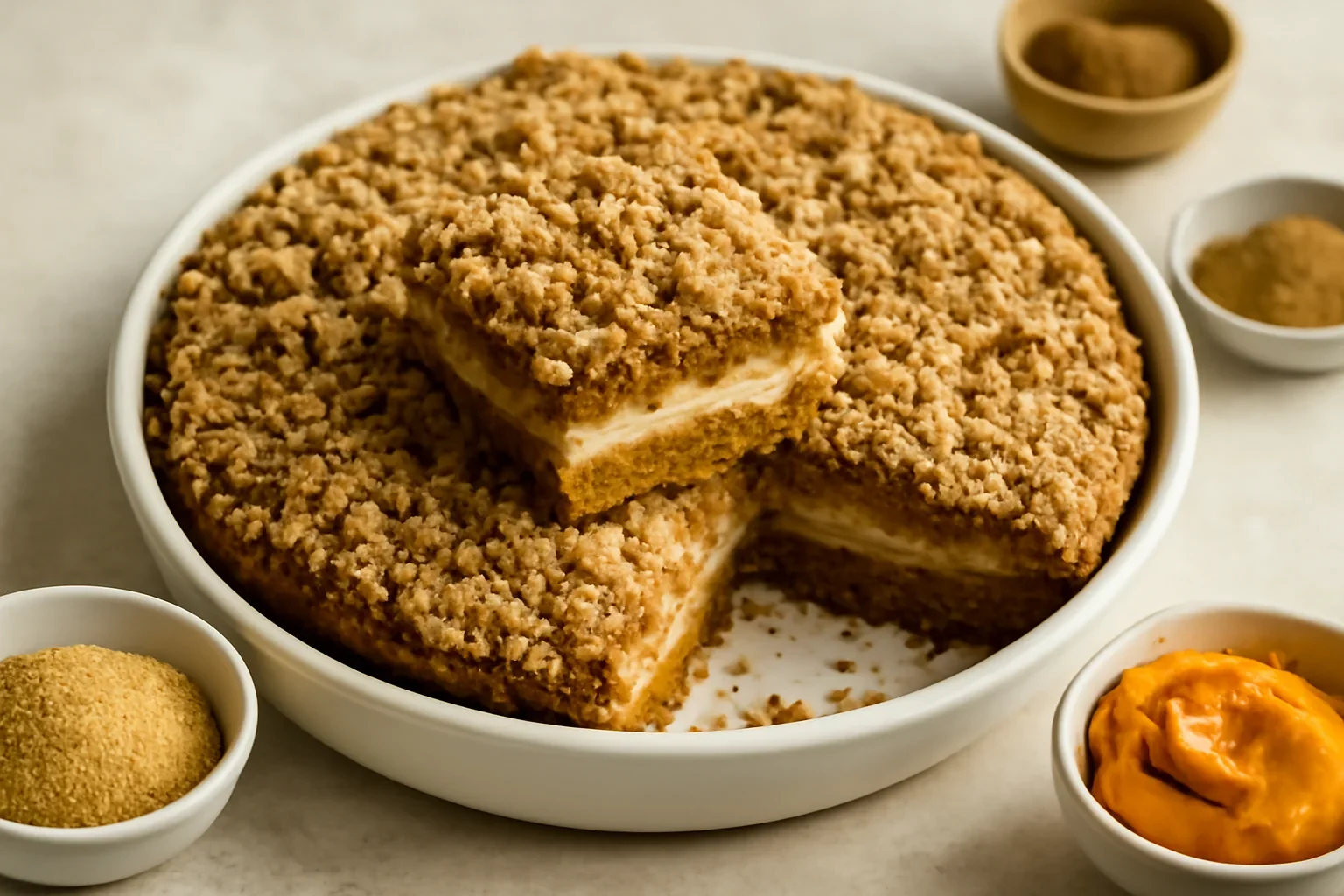 Coffee cake cu dovleac și cremă de brânză