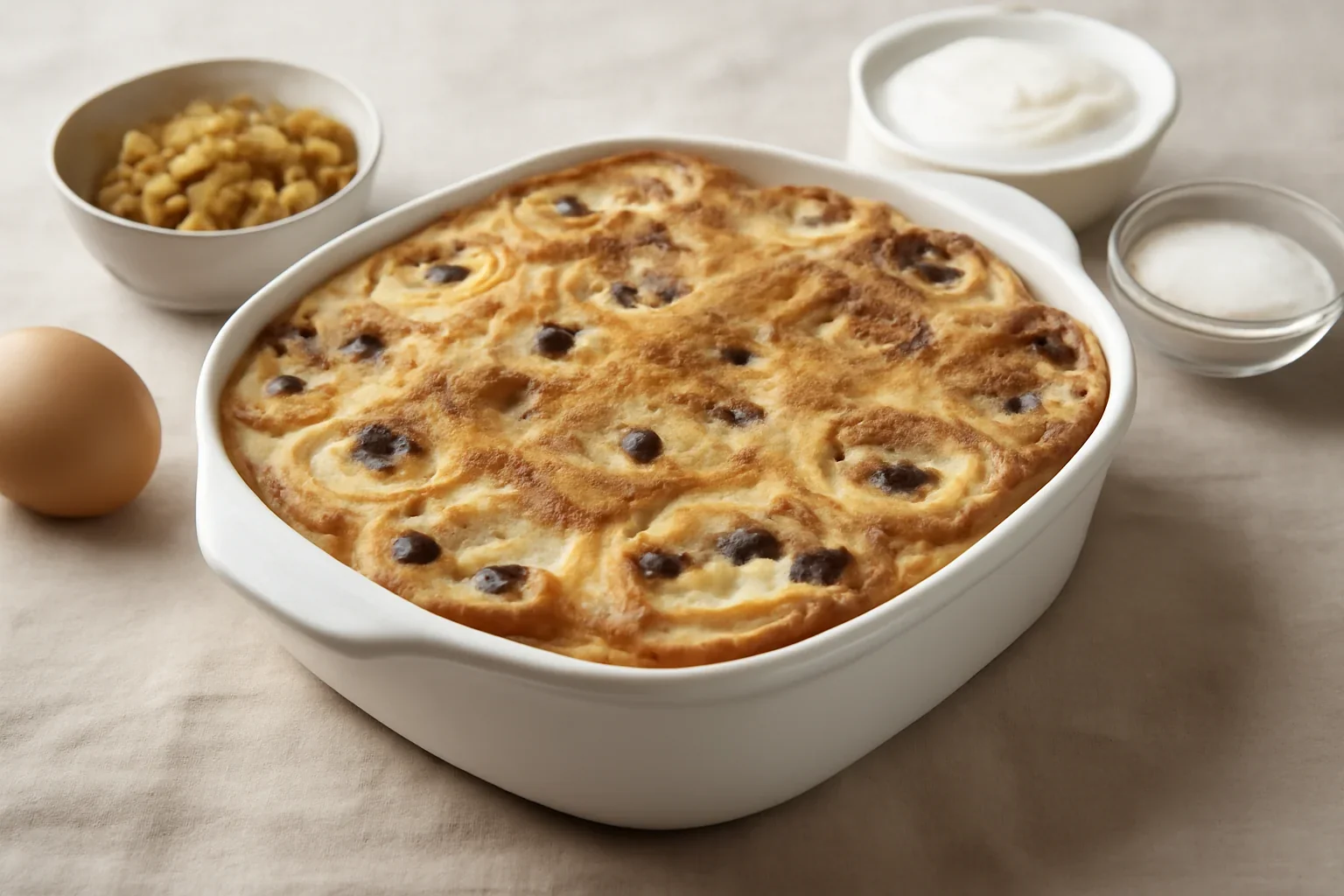 Budinca de clatite cu branza dulce de vaci si stafide – la cuptor