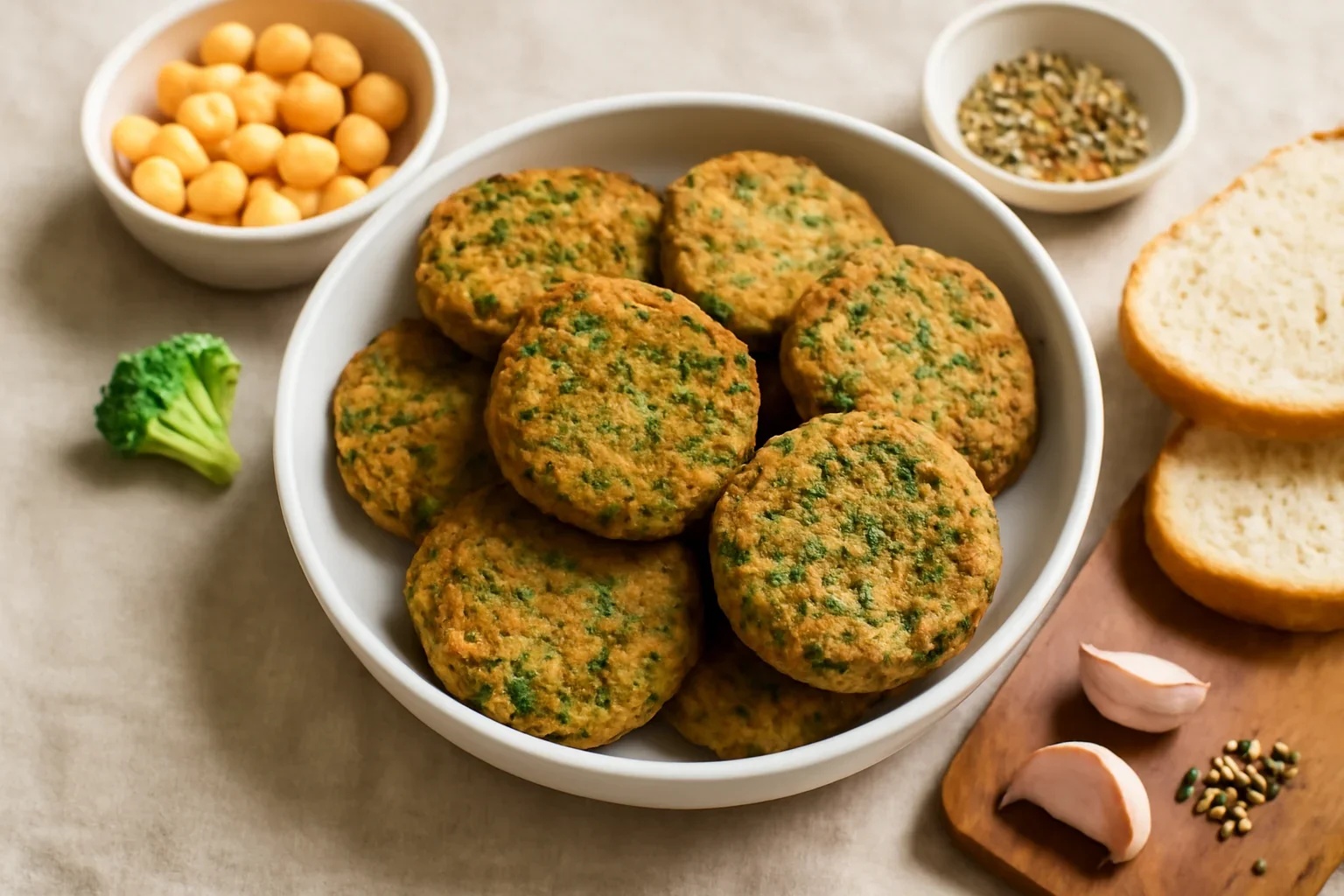 Chiftele de naut si broccoli