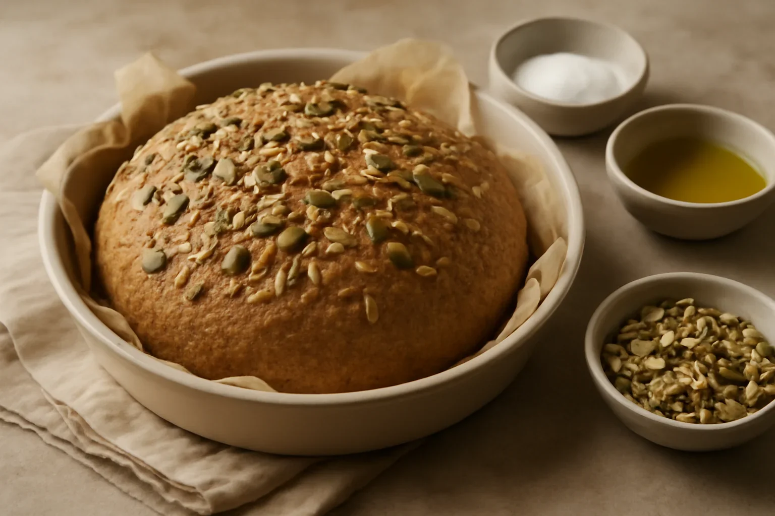 Paine de casa rapida la Thermomix cu faina care creste singura