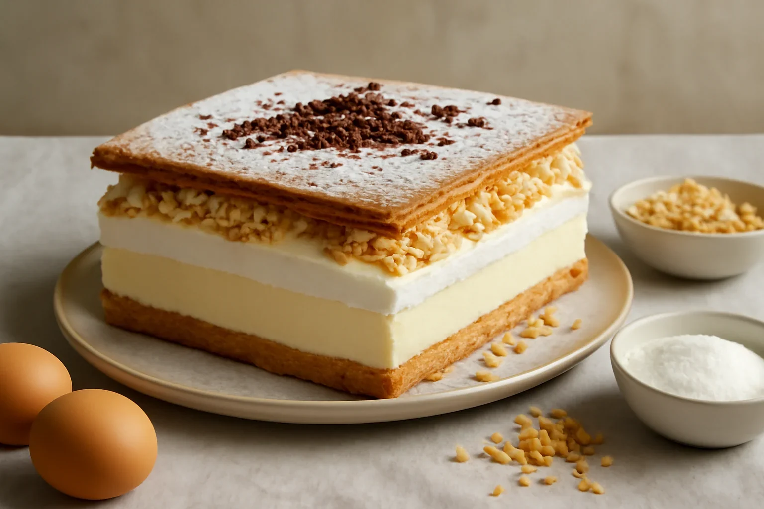 Tort Cremșnit rețeta de Cremeș sau Krémes Torta
