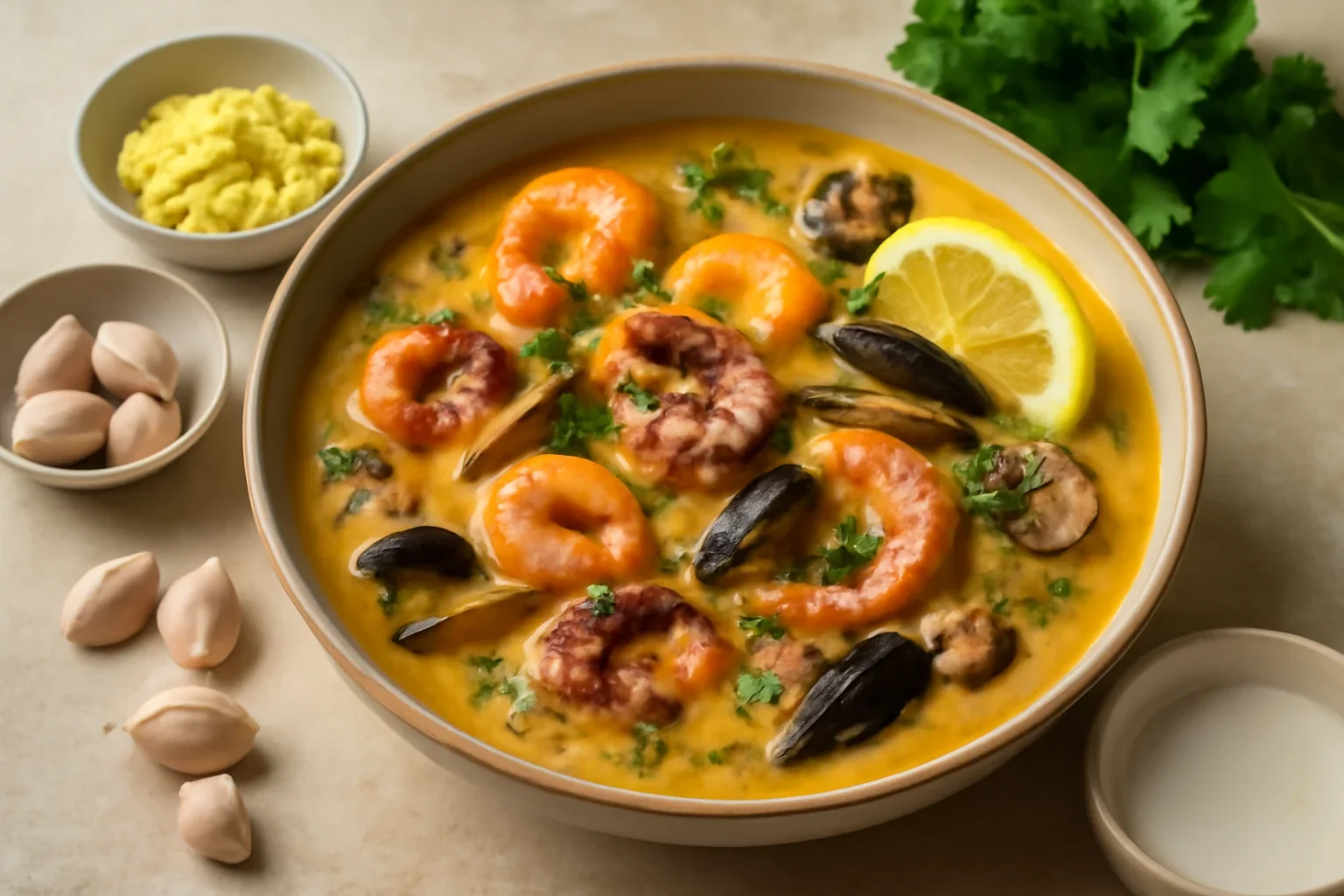 Supă cu fructe de mare – cu gândul la vacanță