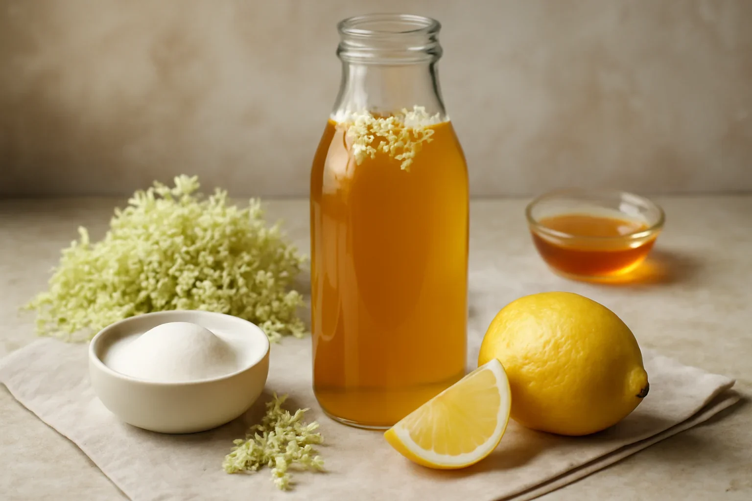 Sirop de soc pentru iarnă, sirop natural de casă – rețeta simplă cu puțin zahăr