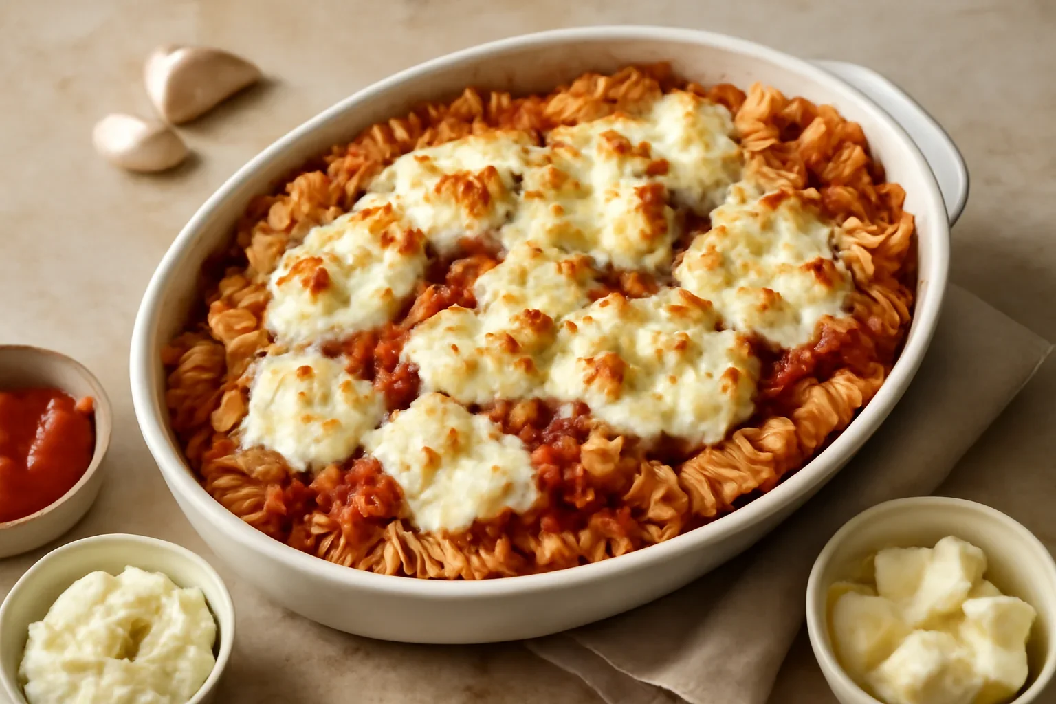 Paste gratinate cu ricotta