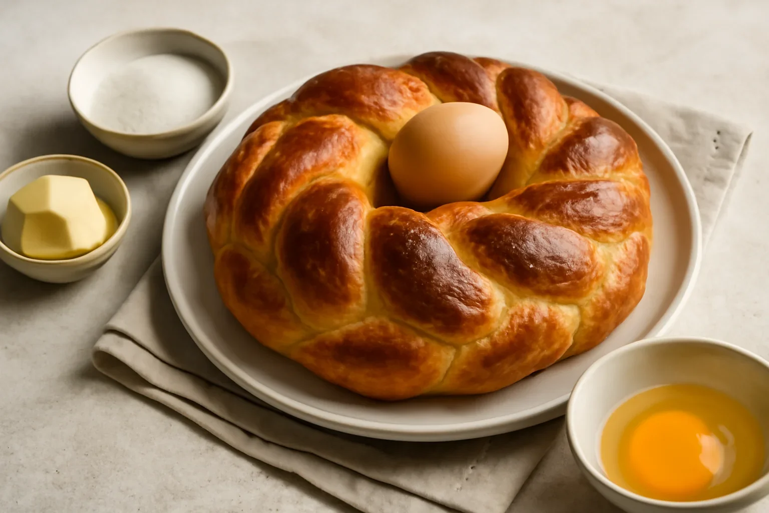 Paine impletita colac de Pasti – Hefekranz