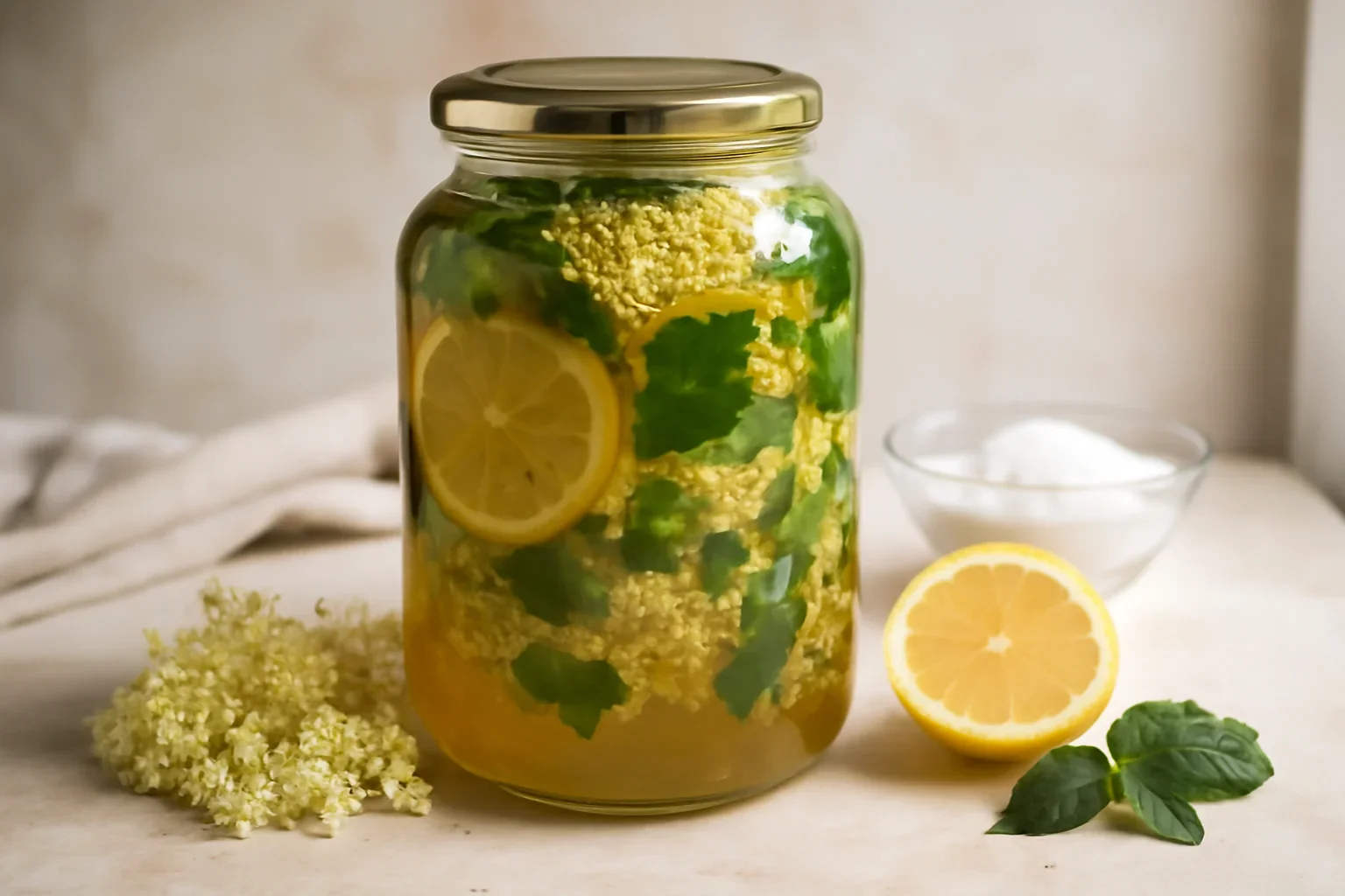 Sirop de soc cu menta pentru iarna