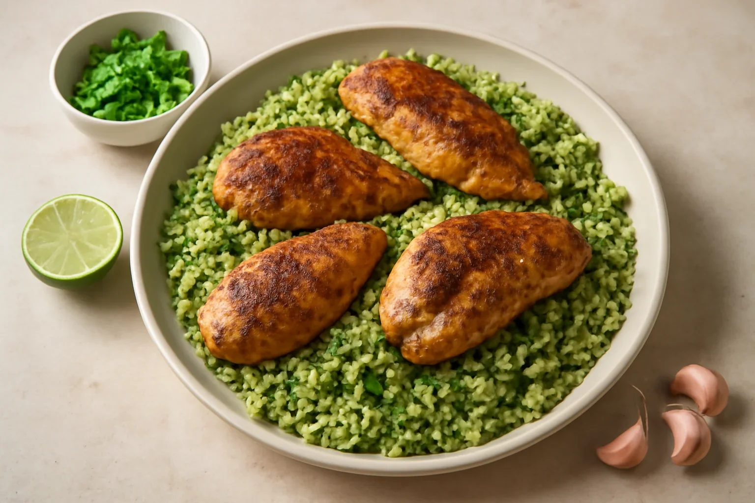 Orez mexican Arroz verde cu piept de pui