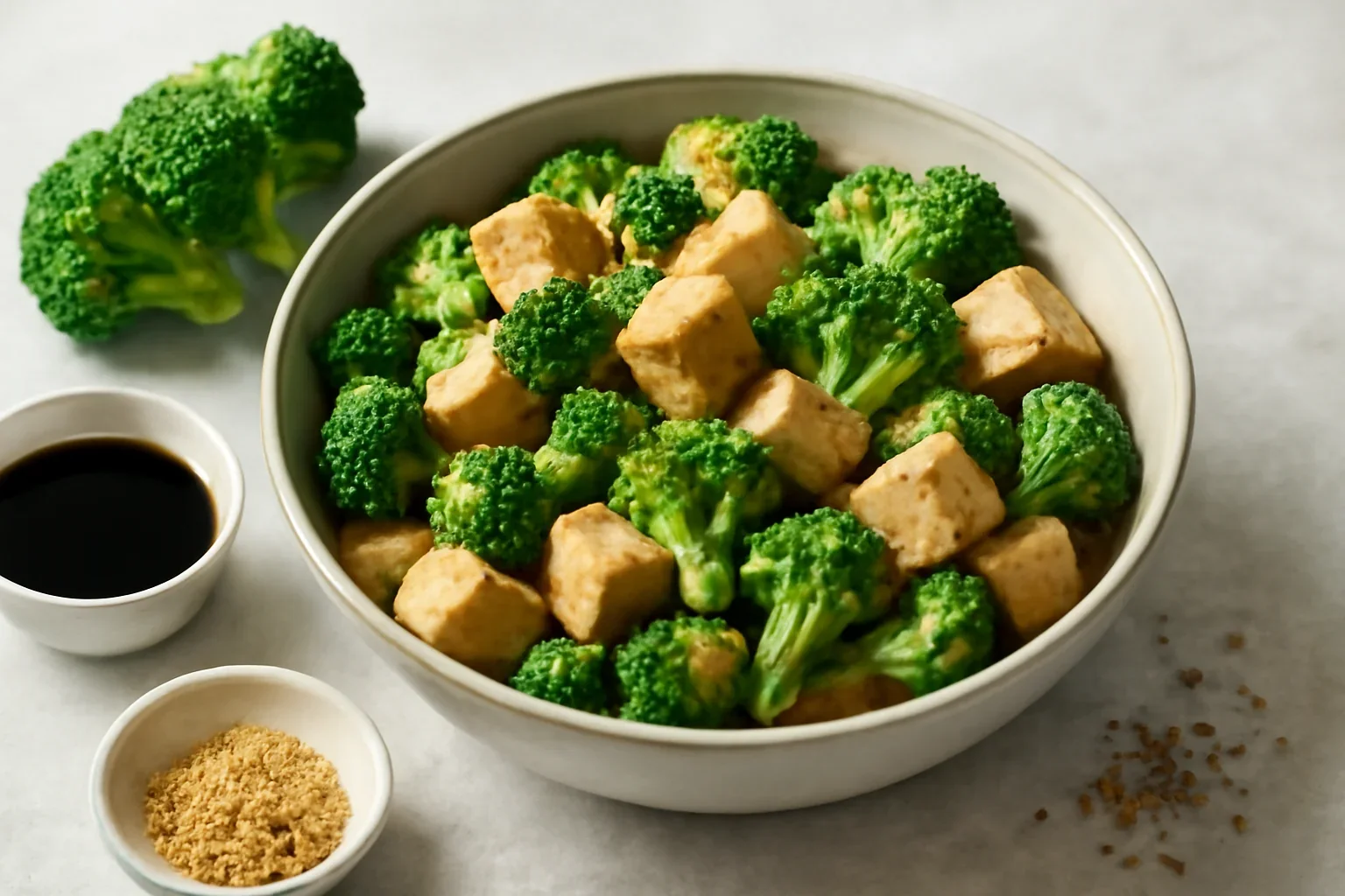 Amestec de tofu cu broccoli