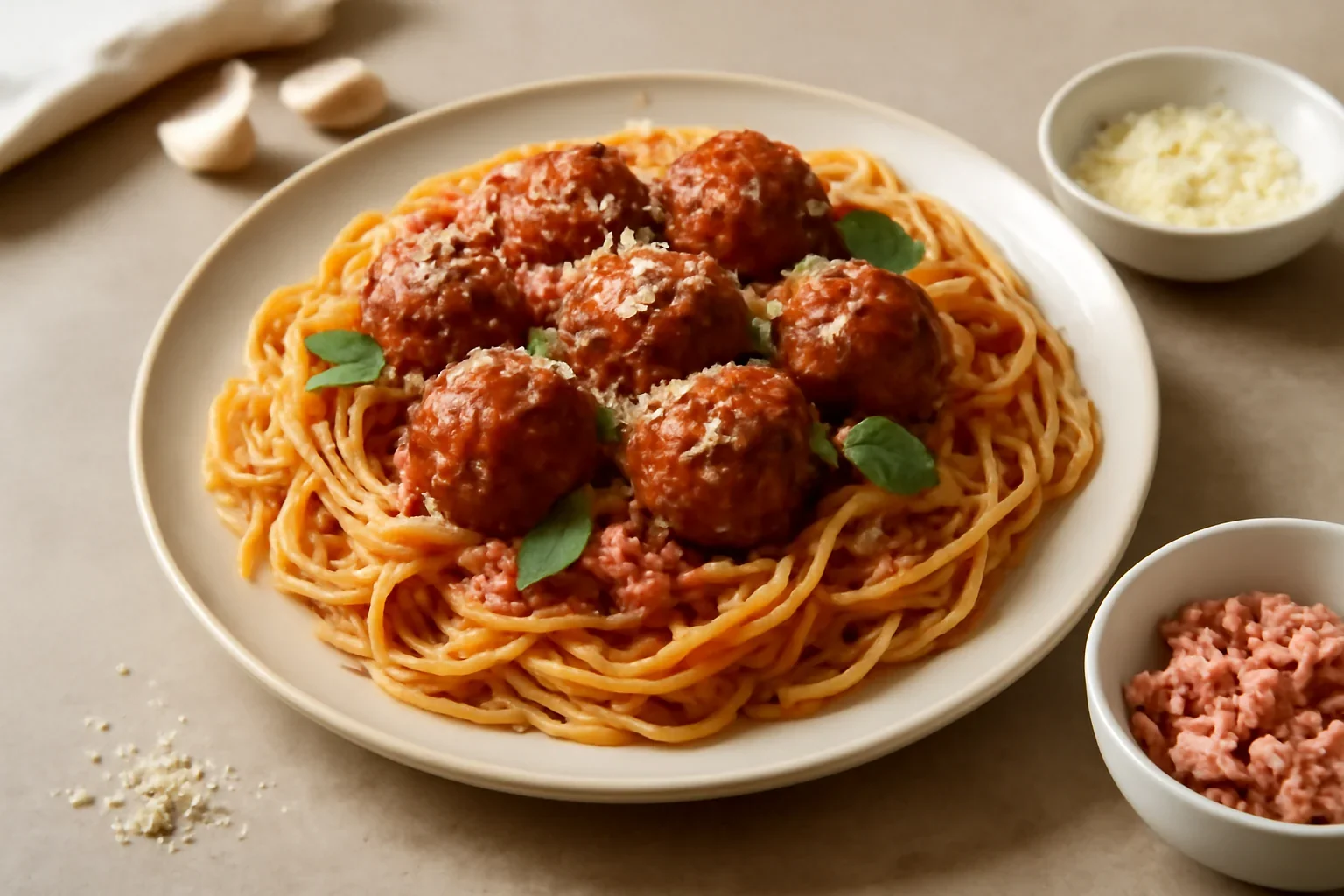 Spaghete cu chifteluțe – rețeta de spaghetti con le polpettine