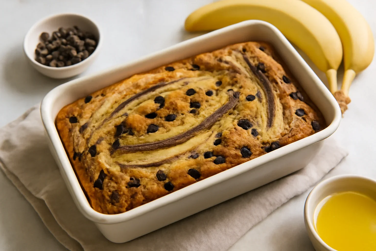 Banana bread – chec cu banane si ciocolata