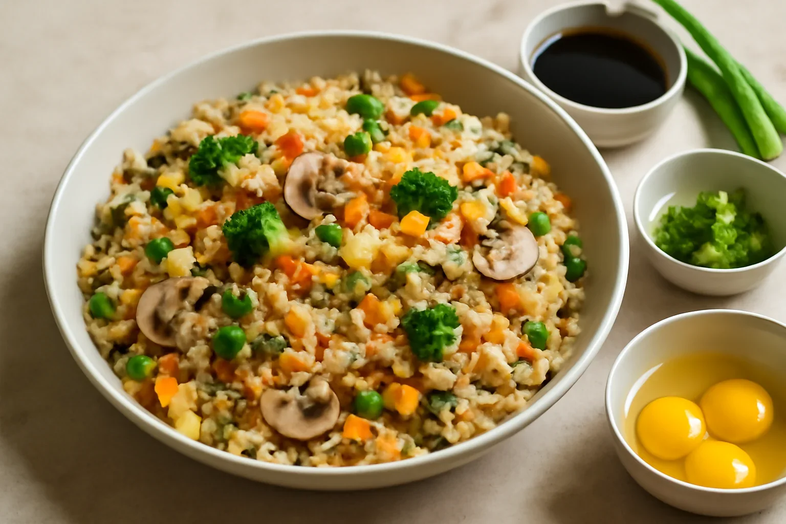 Orez prăjit cu ou și legume în stil asiatic – rețeta de fried rice