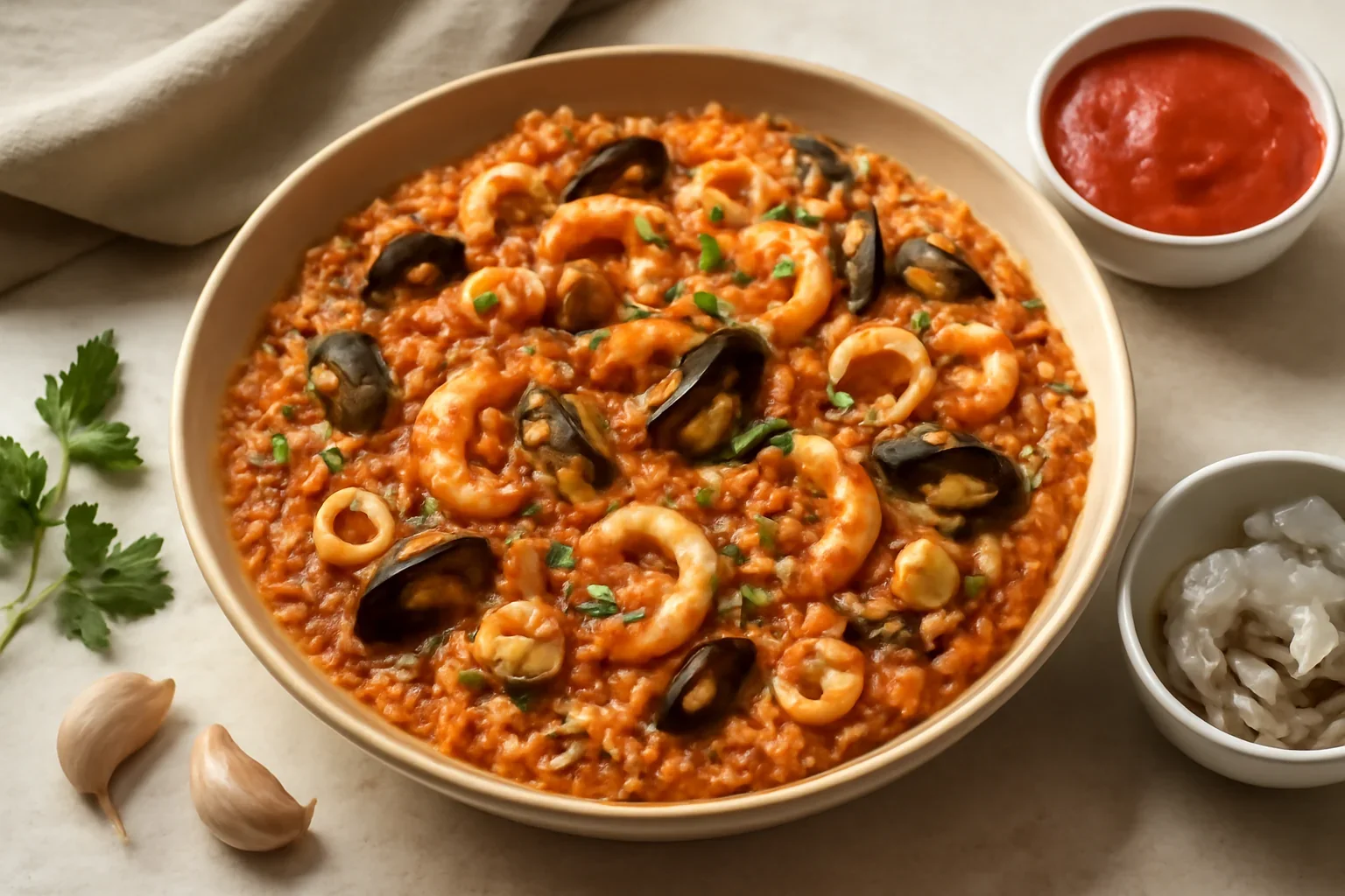 Risotto cu fructe de mare