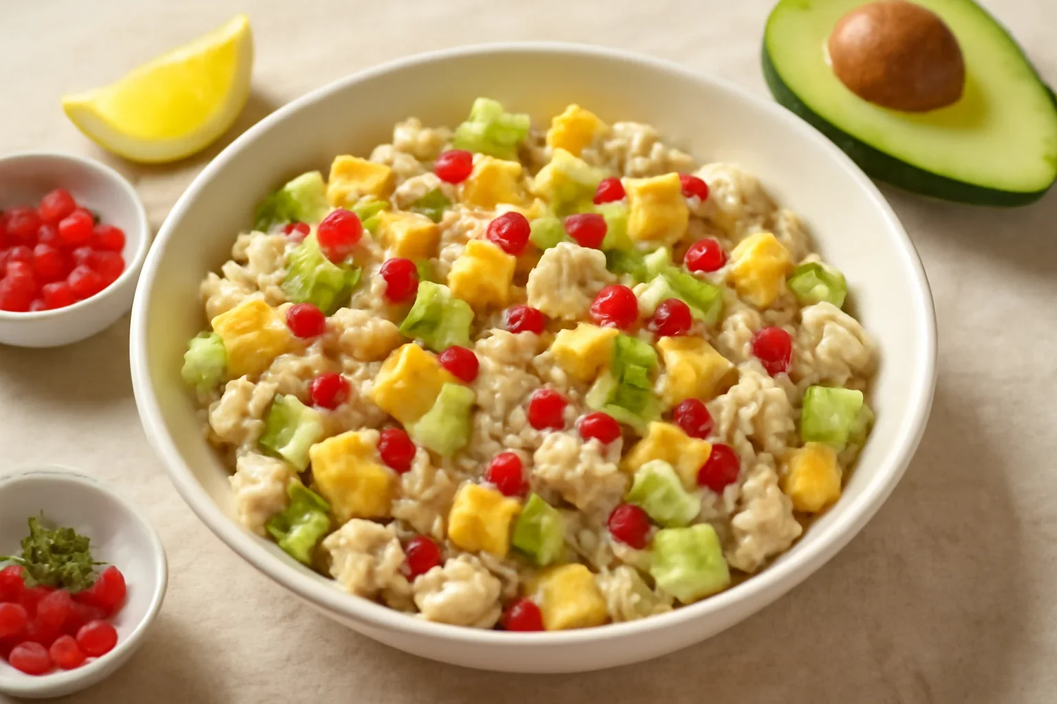 Salata de pui cu avocado si mango