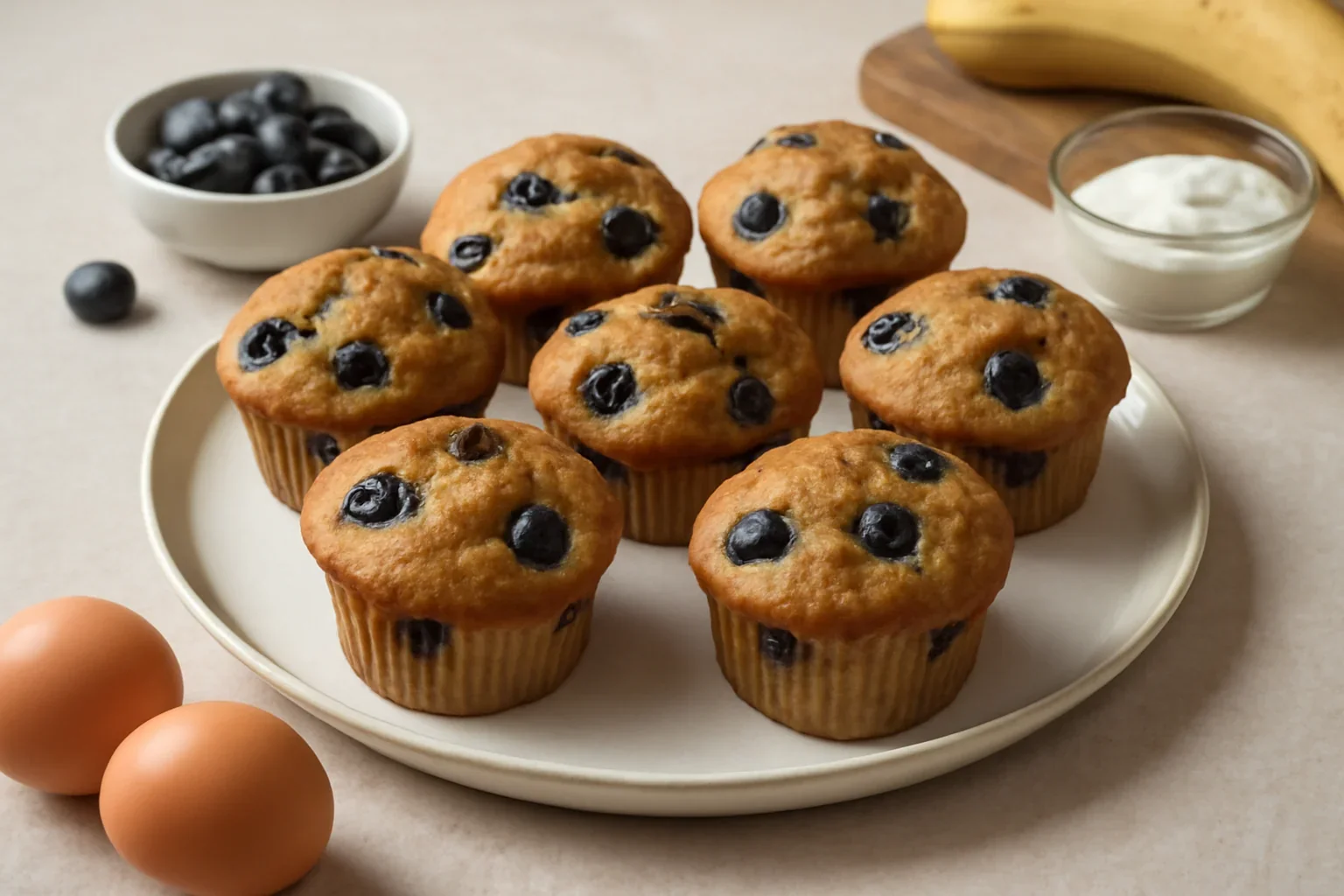 Muffins cu afine și iaurt