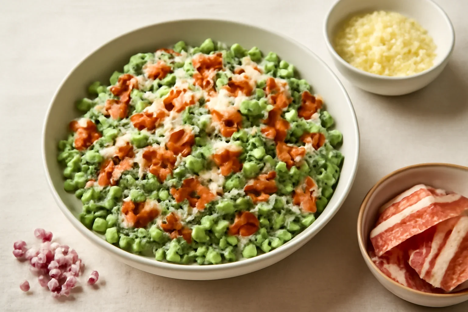 Salata de mazare cu bacon