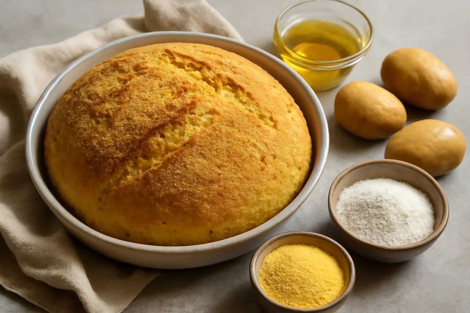 Paine cu malai si cartofi reteta pas cu pas