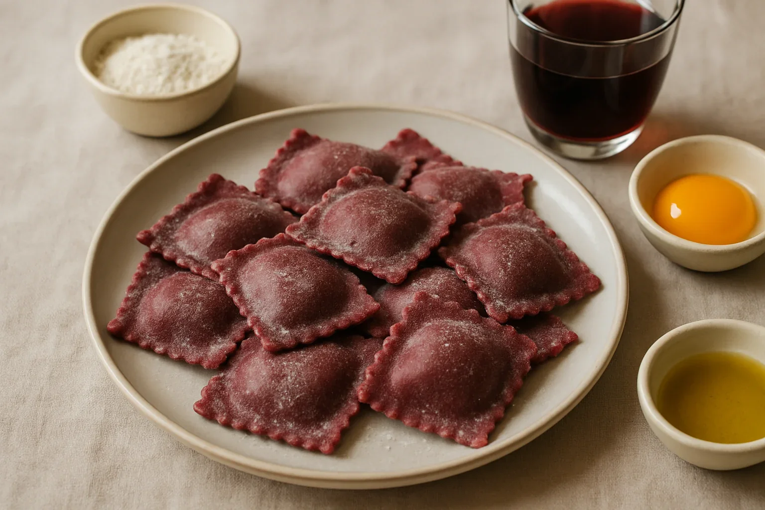 Ravioli cu vin