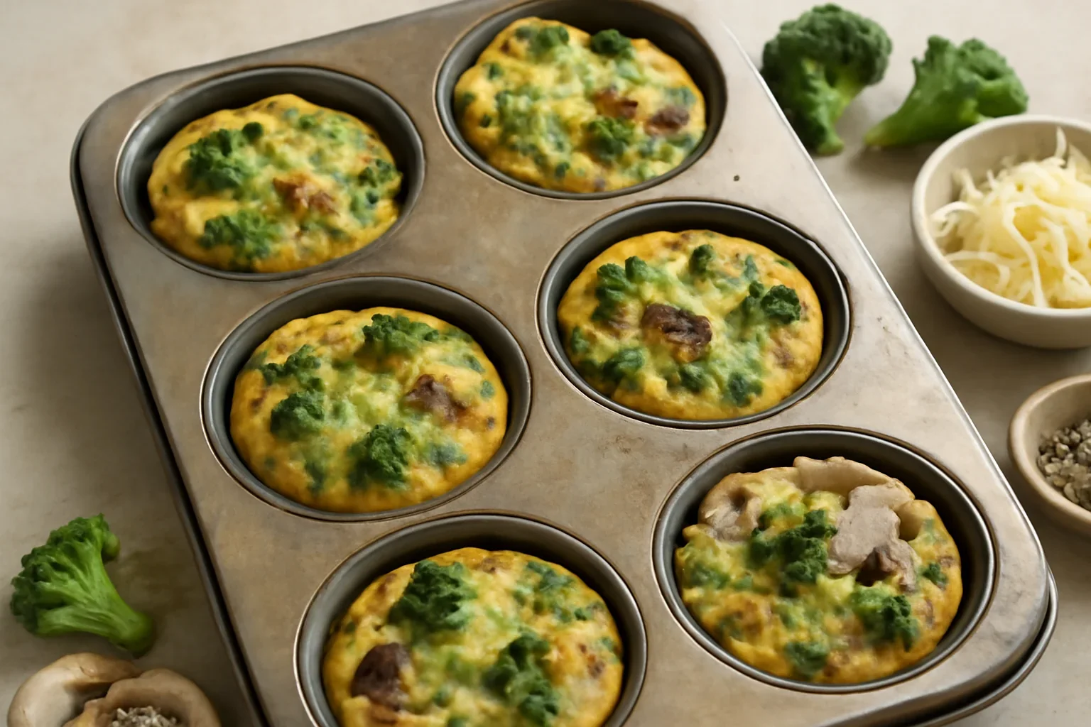 Muffins cu broccoli