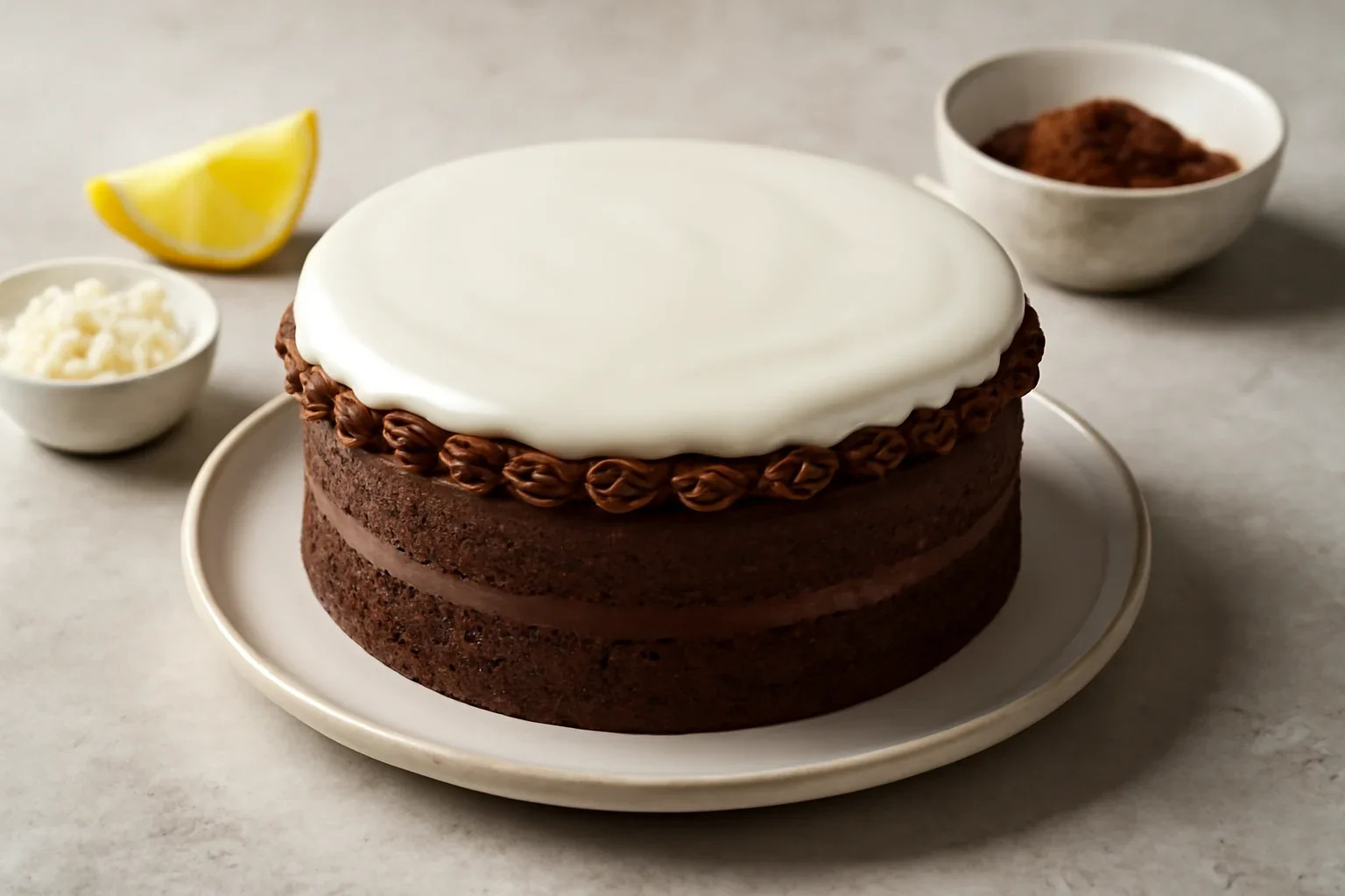 Tort Amandină rețeta originală de cofetărie cu glazură de fondant