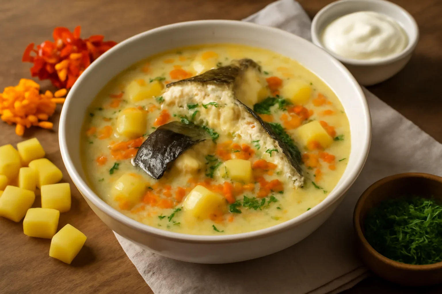Storceag ciorbă pescărească de la Sfântu Gheorghe