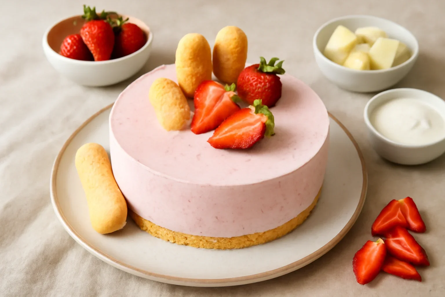 Mousse de căpșuni și ciocolată albă