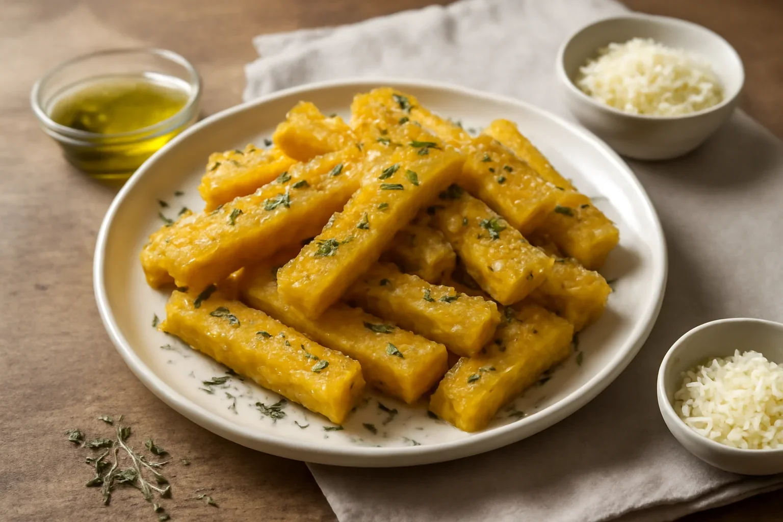 Mamaliga prajita – sticksuri aromate cu branza