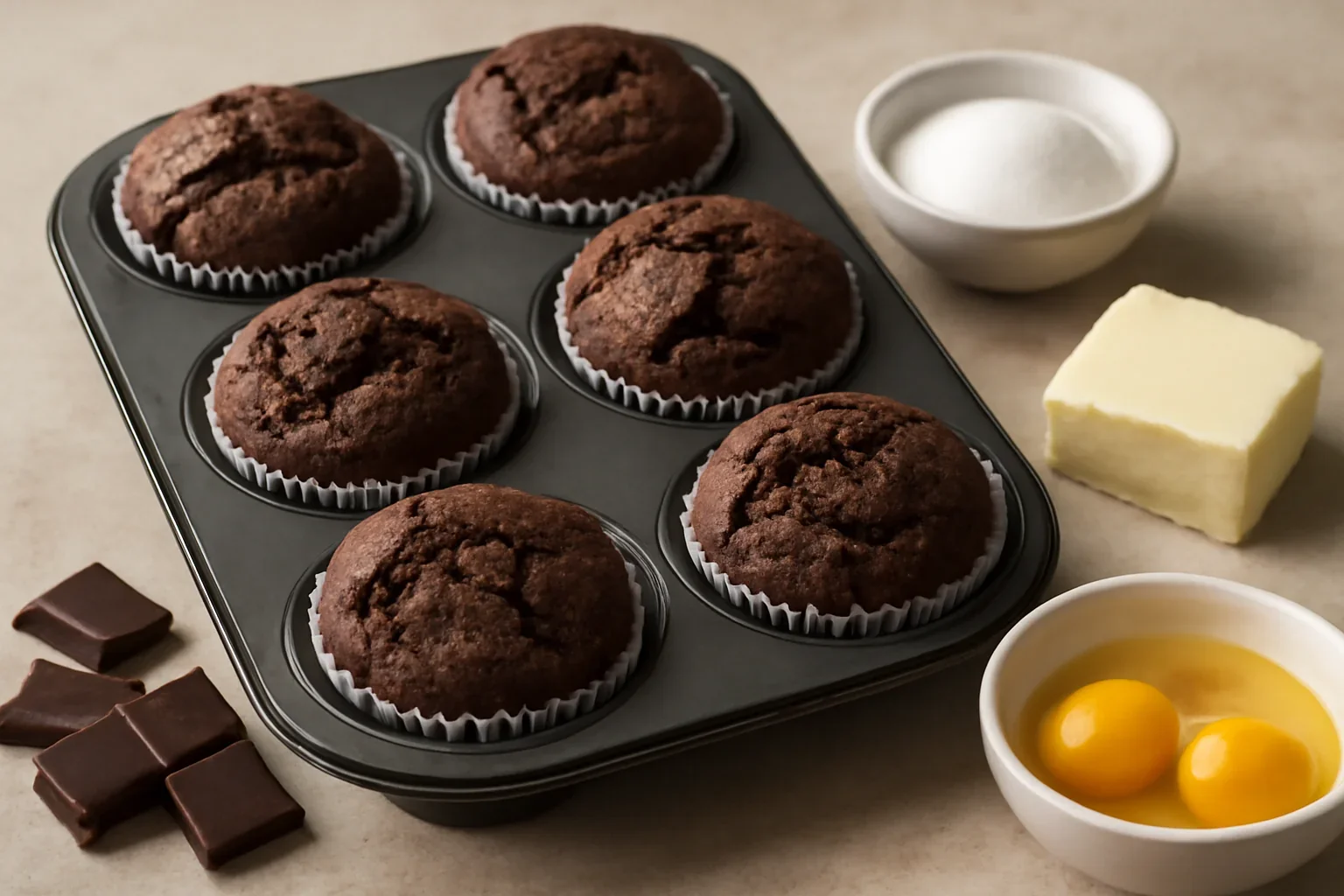 Muffins cu ciocolata