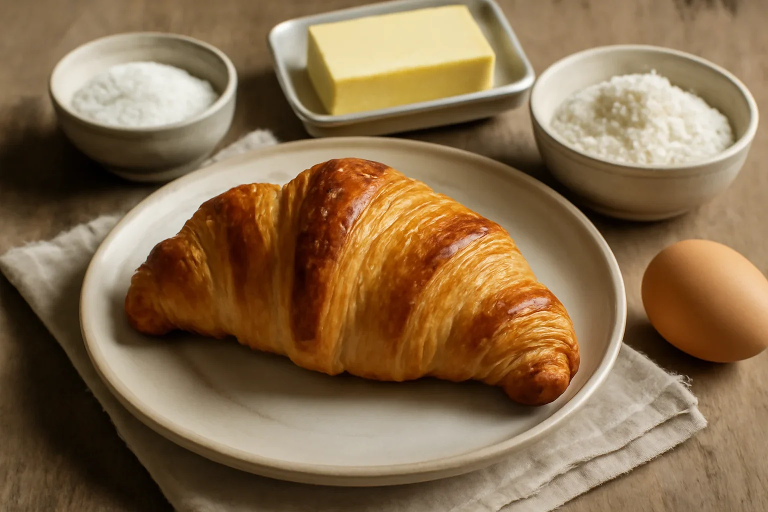 Croissante cu unt