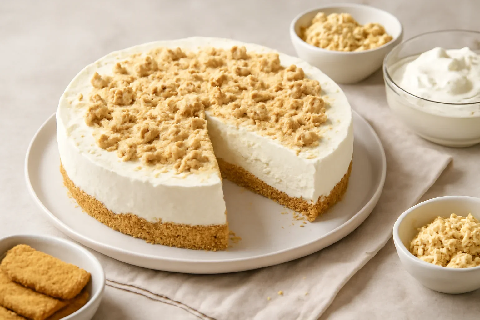 Tort, cheesecake cu halva, fara coacere, reteta simpla si rapida