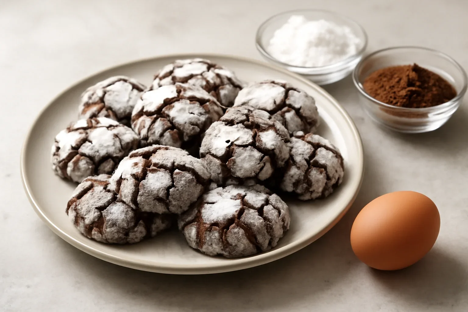 Biscuiti crapati cu ciocolata, chocolate crinkles