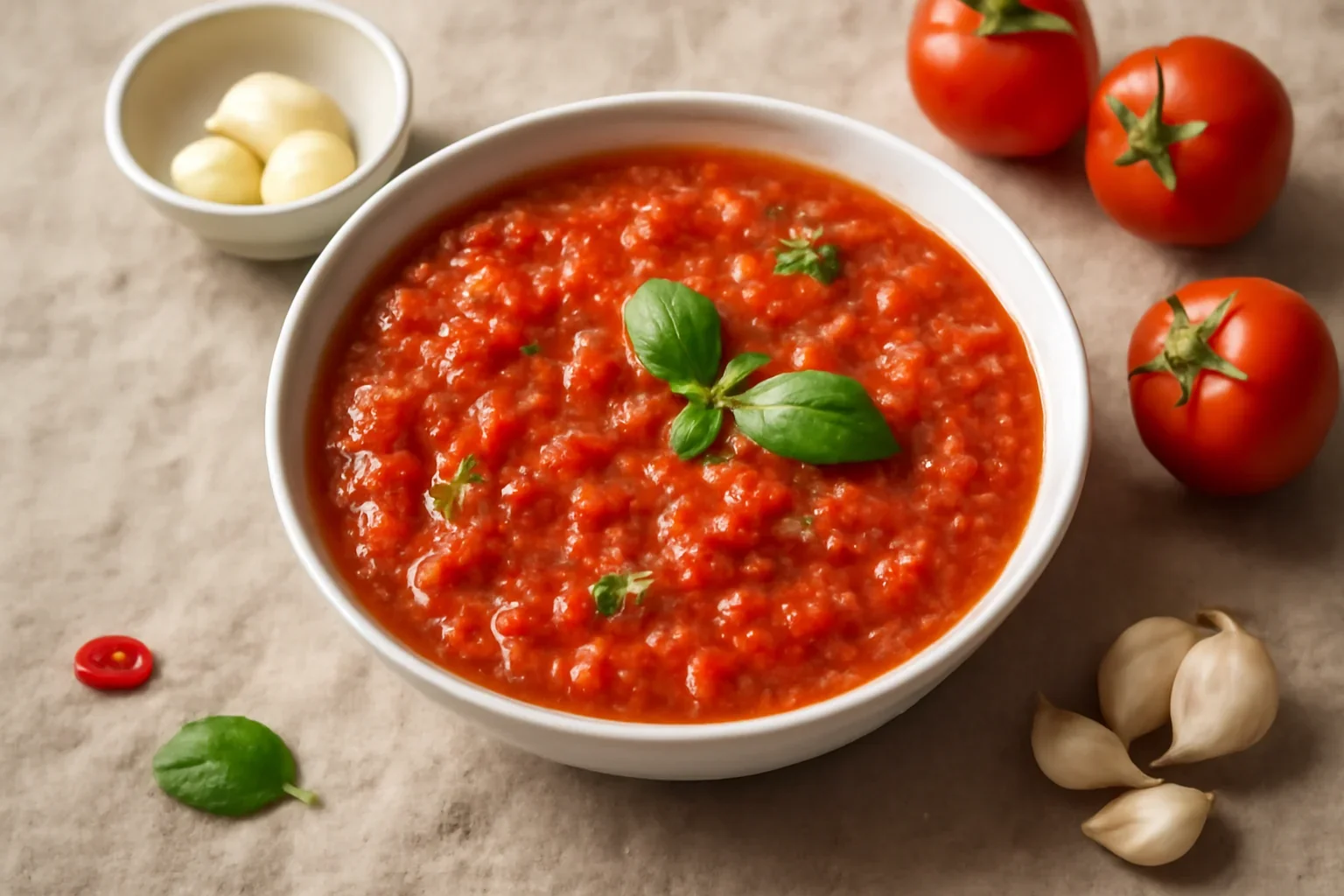 Sos de rosii crude pentru paste, pizza sau mujdei