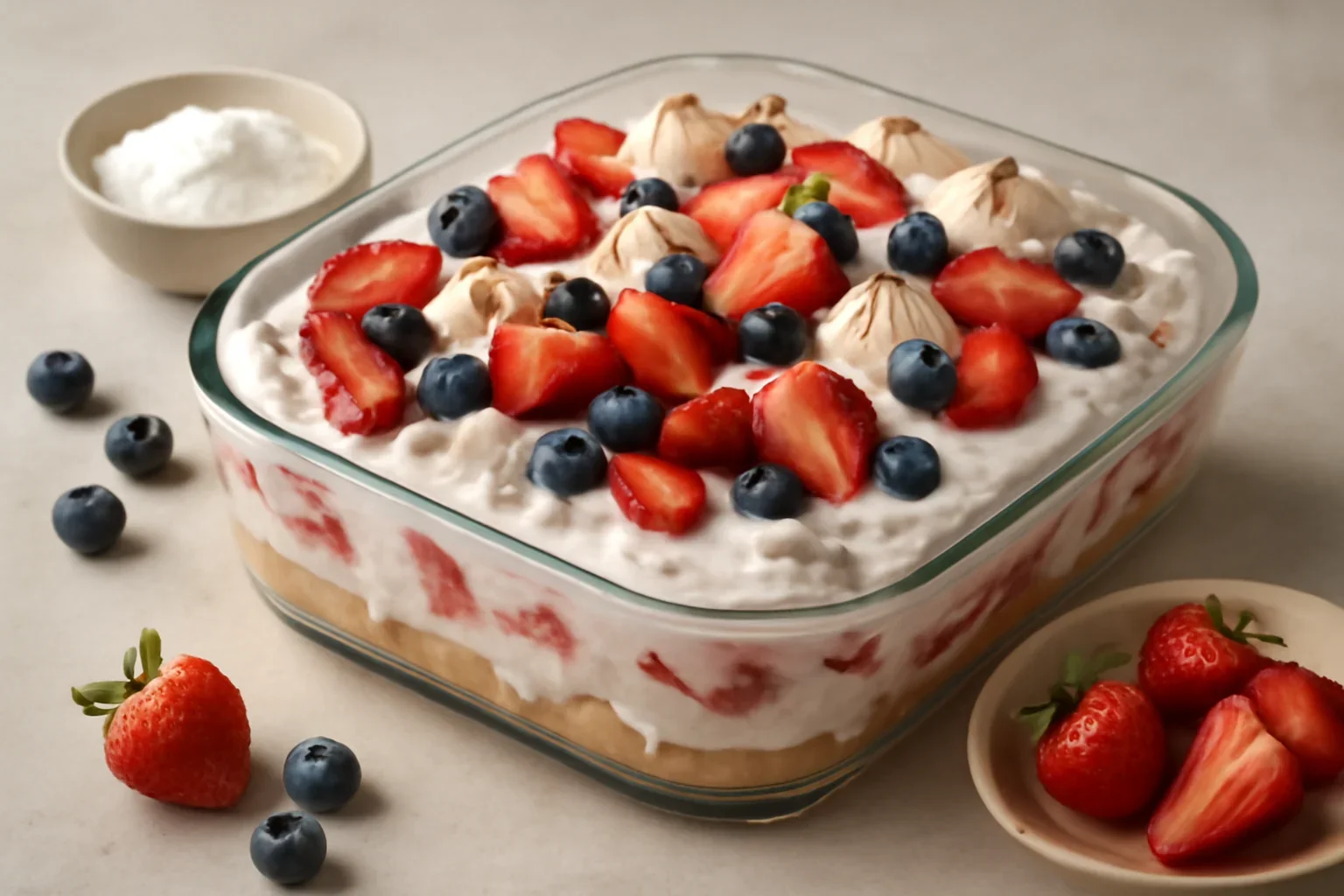 Tiramisu cu capsuni, iaurt si mascarpone – la rece