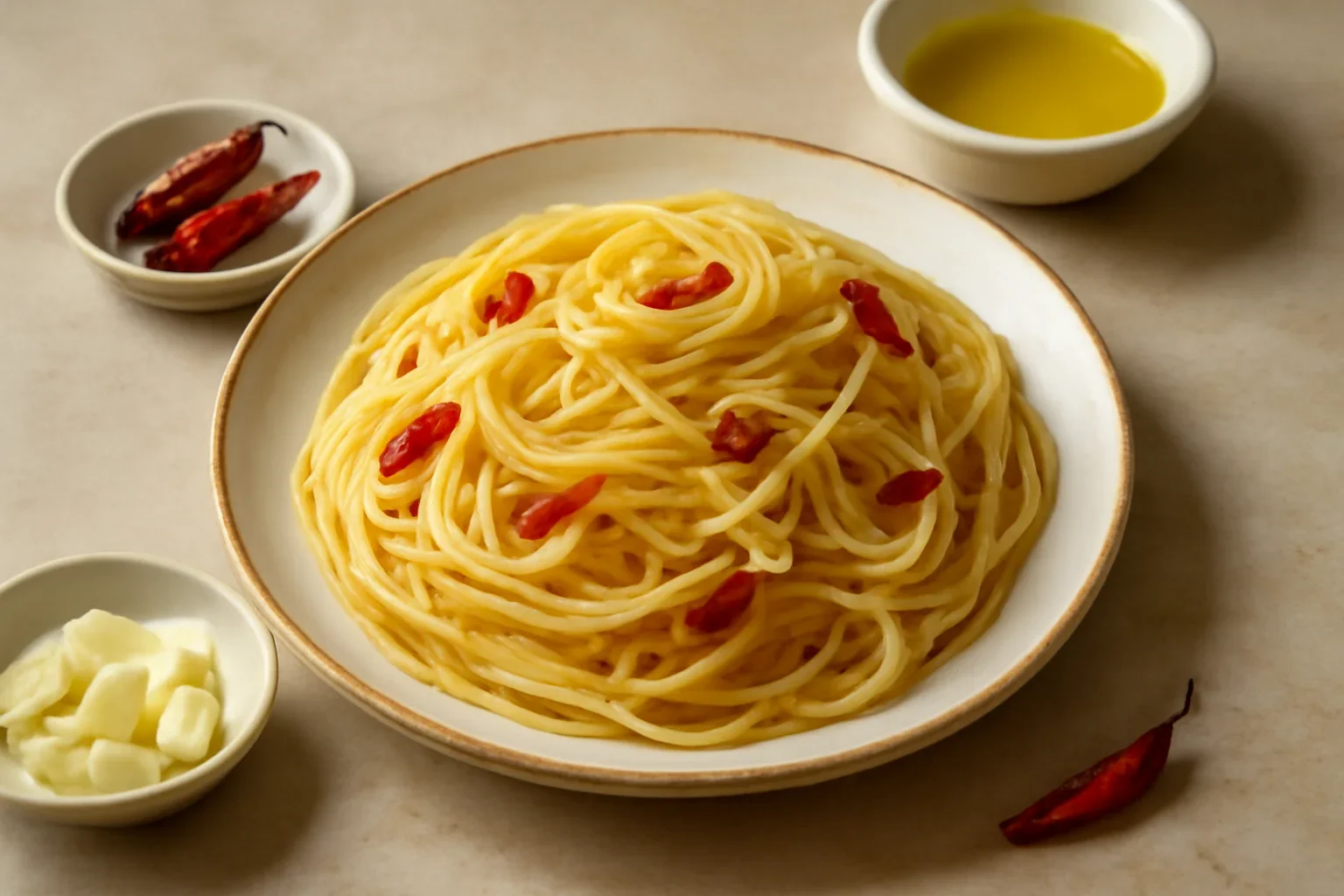 Spaghetti aglio, olio e peperoncino