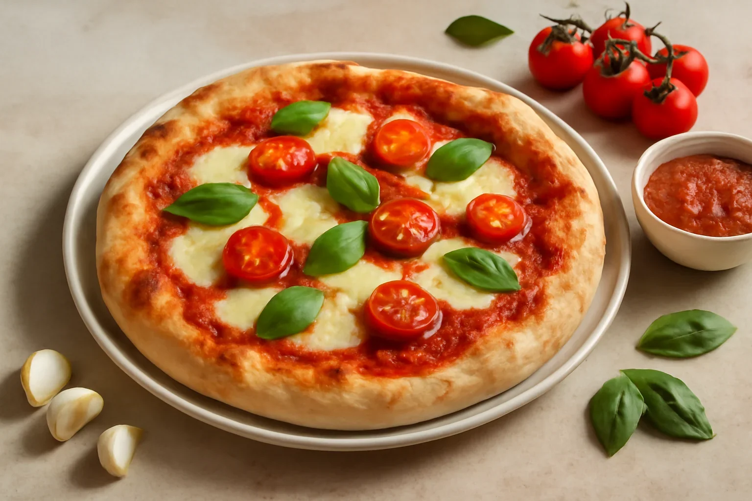 Pizza margherita facuta in casa