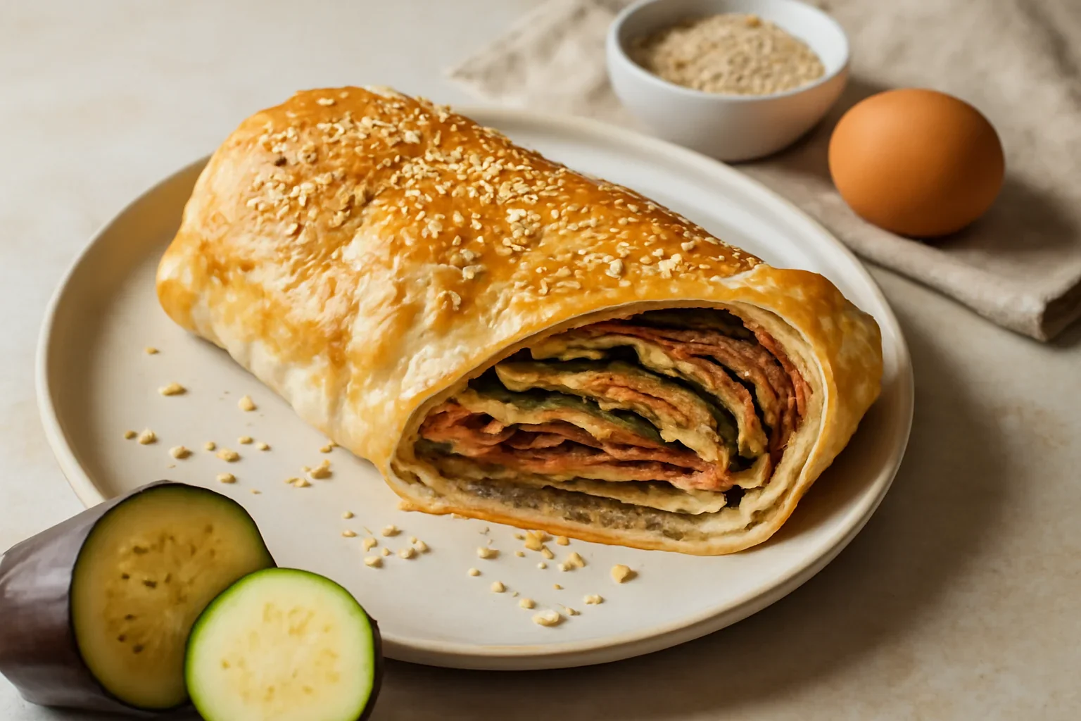 Foietaj cu legume coapte