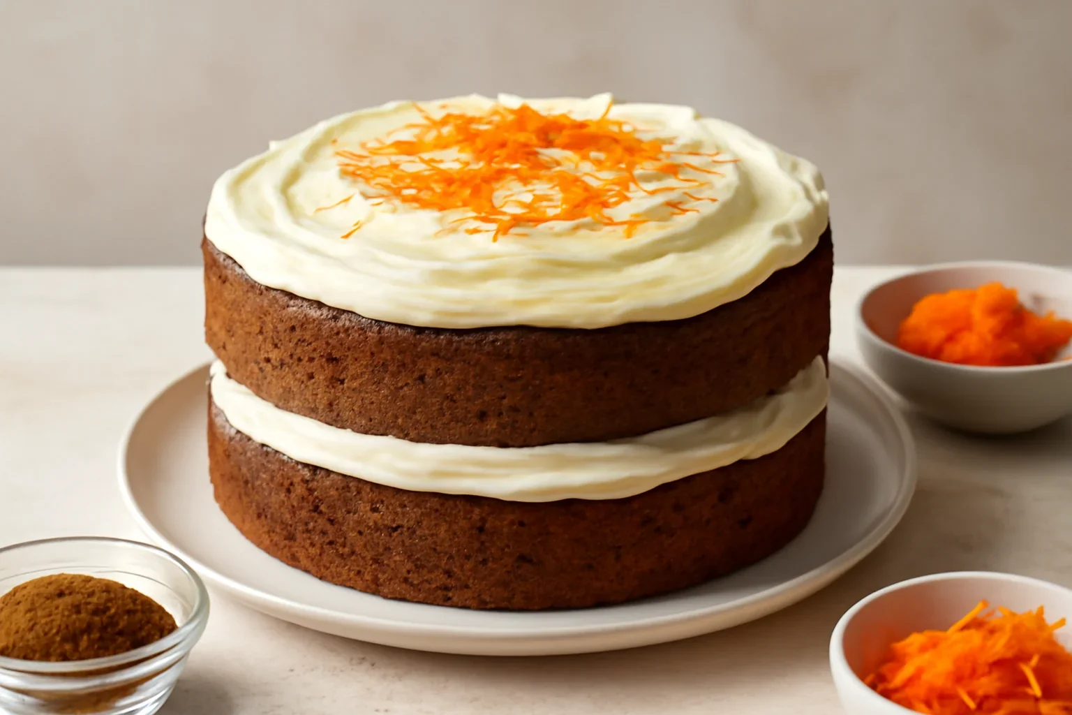 Tort de morcovi cu cremă vanilată de mascarpone