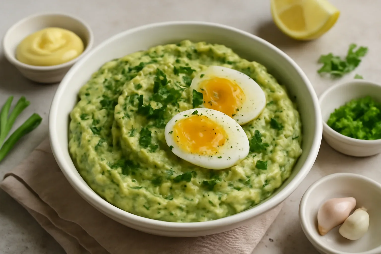 Maioneza din avocado cu ou fiert reteta fara ulei