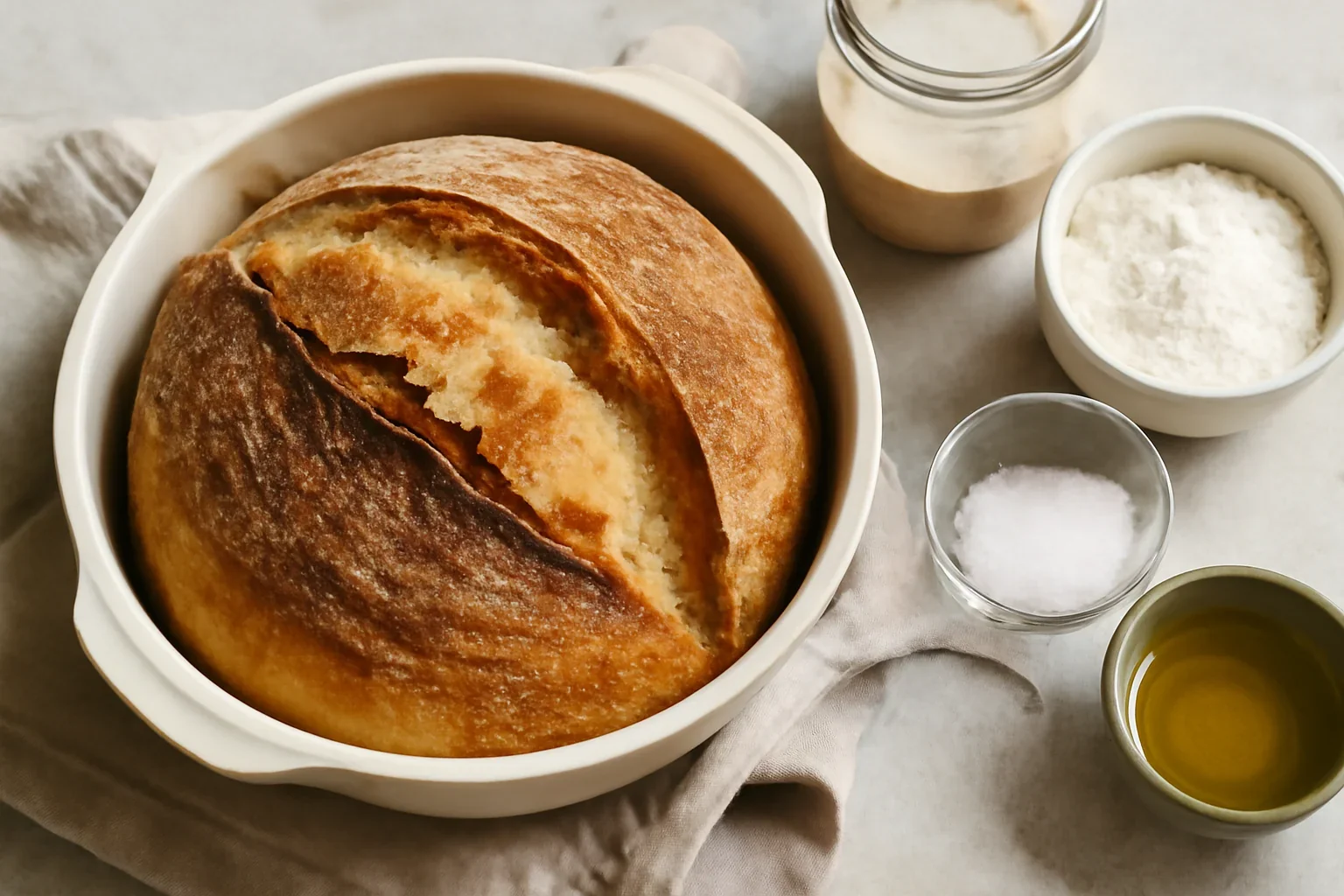 Pâine cu maia naturală rețeta simplă de pâine fără drojdie