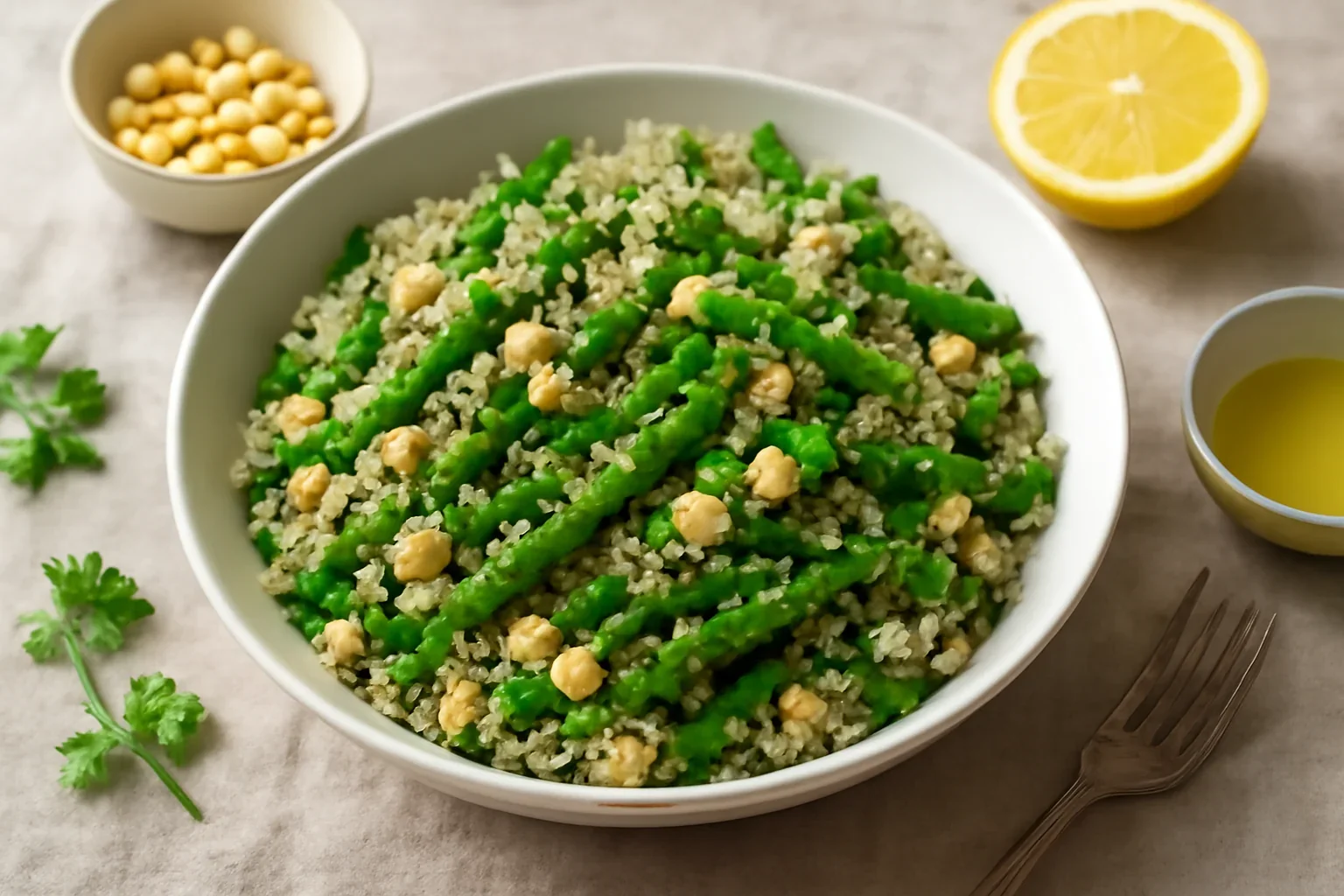 Salată de quinoa cu sparanghel