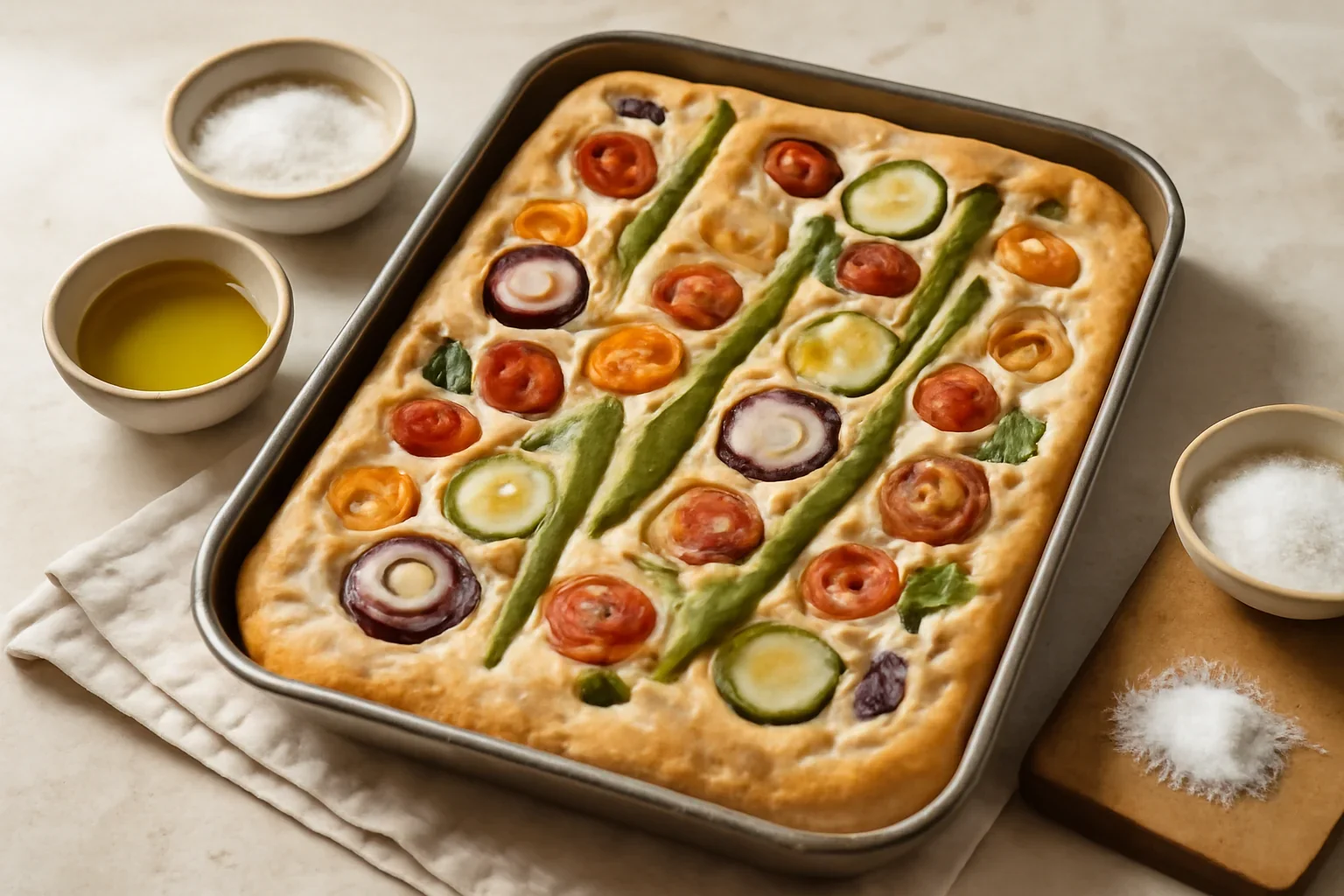 Focaccia Primavera – Cea mai simpla reteta de focaccia