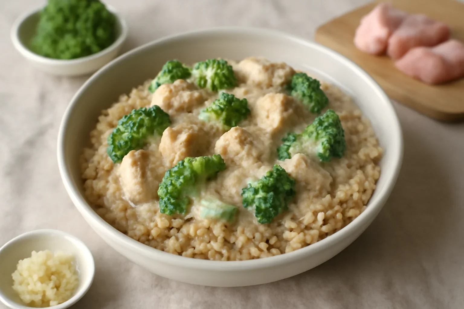 Amestec de curcan cu cușcuș și broccoli