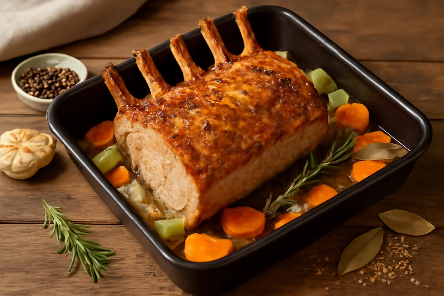 Cotlet de porc – pork rack – la cuptor, rețetă video