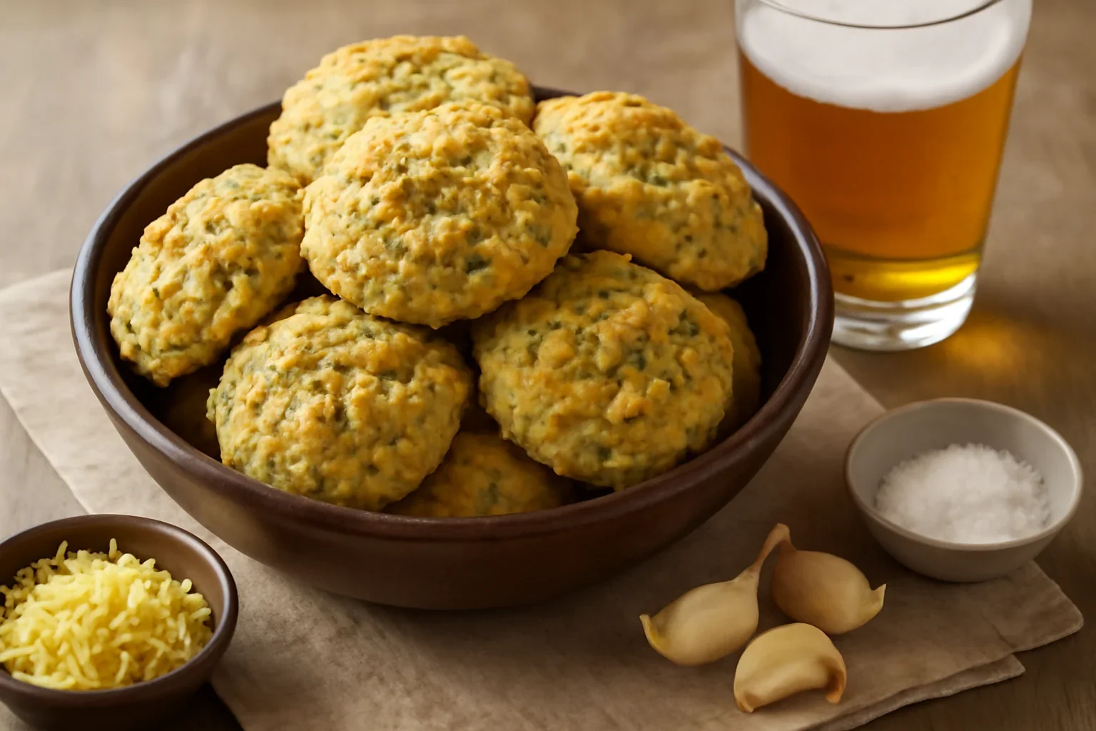 Biscuiti cu usturoi si bere, biscuiti aperitiv