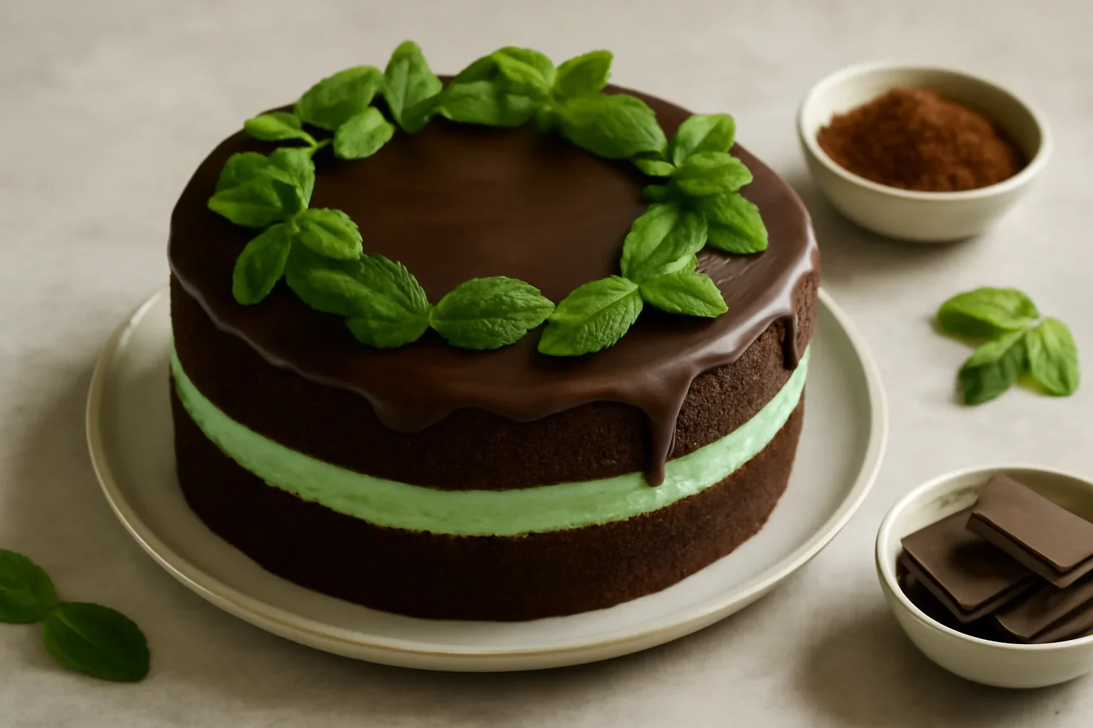 Tort cu menta si ciocolata After Eight